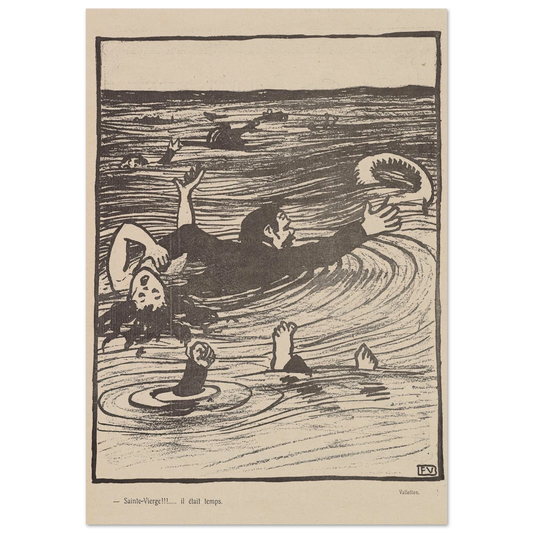 27 juin 1903 Art Print | Felix Vallotton - Framed Poster - 30x40 cm / 12x16″ - Black frame