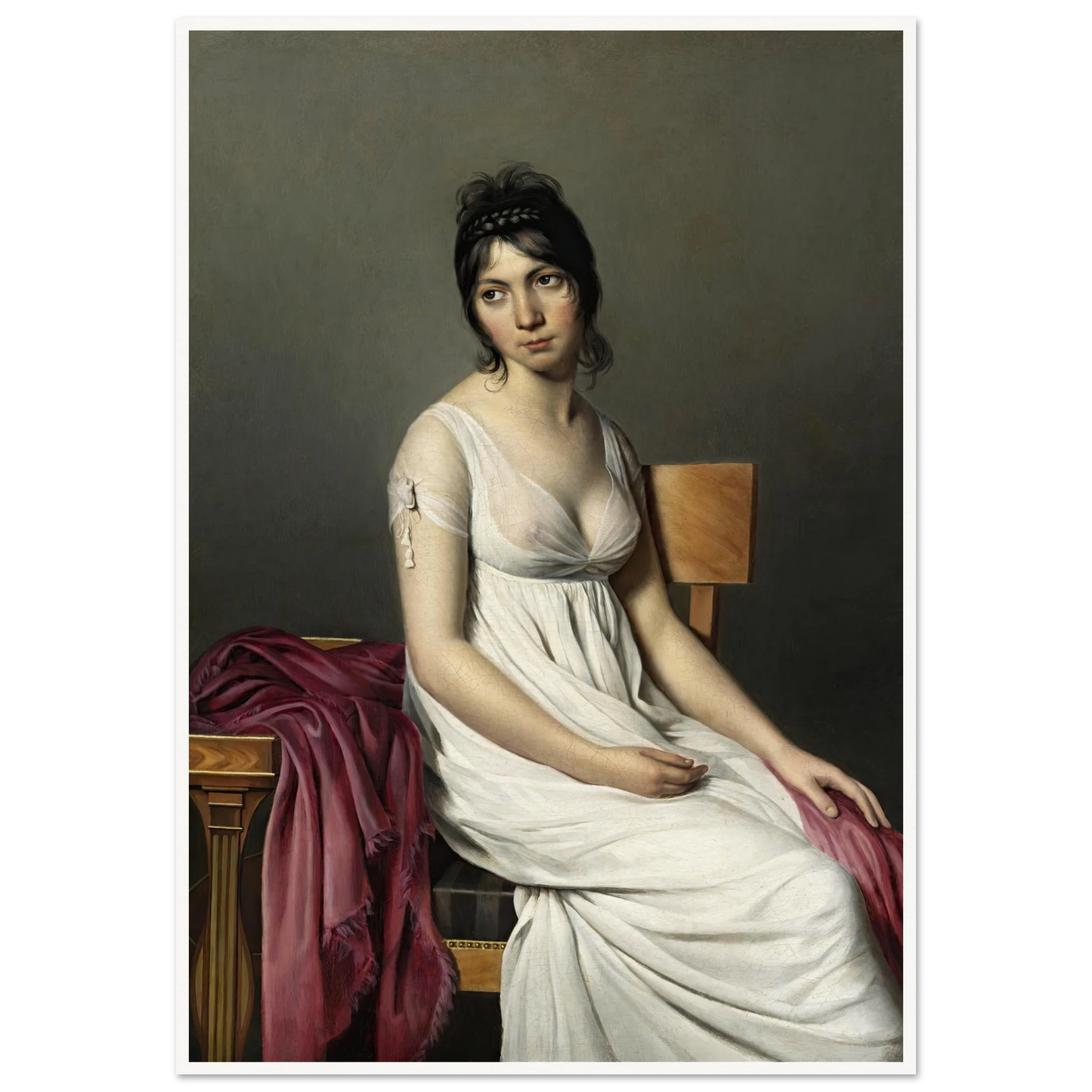Portrait of a Young Woman in White (c. 1798) Art Print | Jacques Louis David-Quipham Collections