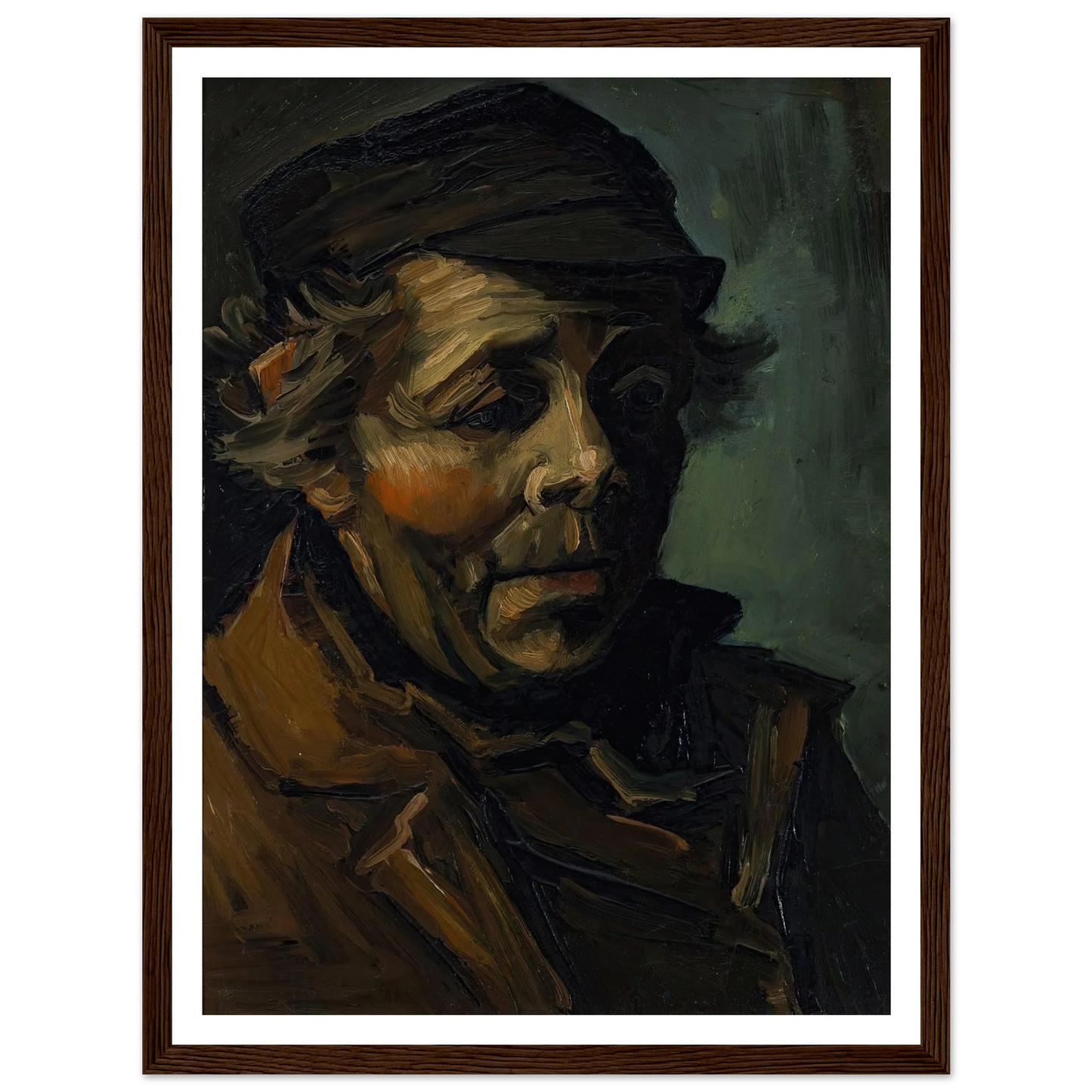 Head Of A Peasant (1884) Art Print | Vincent van Gogh-Quipham Collections