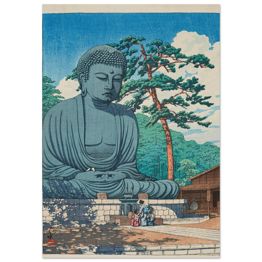 Kamakura daibutsu (The Great Buddha at Kamamura) (1930) Art Print | Kawase Hasui-Quipham Collections