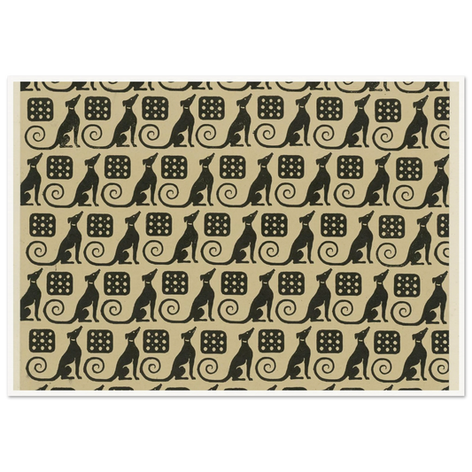 Buntpapier (Hunde) (1902 - 1906) Art Print | Maria von Uchatius-Quipham Collections