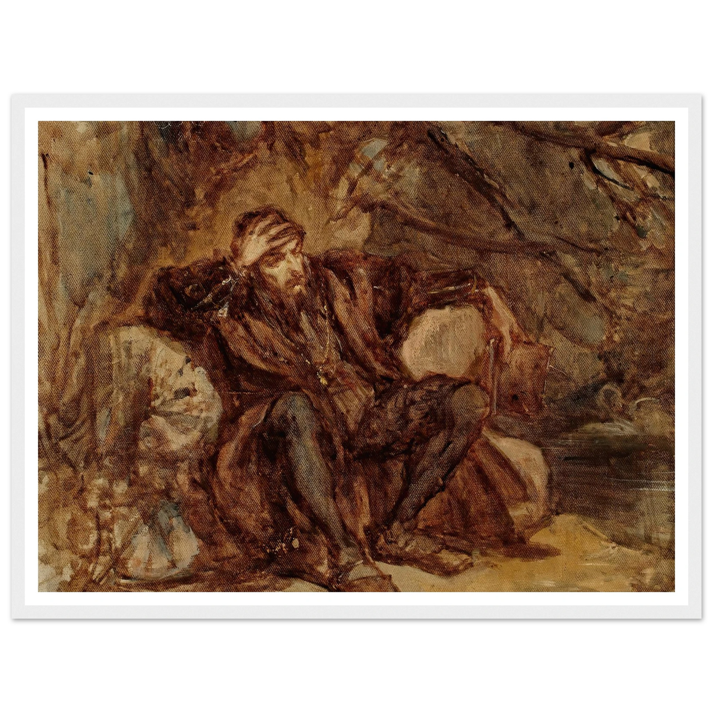 Sigismund Augustus in the Vilnius garden, sketch (1865) Art Print | Jan Matejko-Quipham Collections