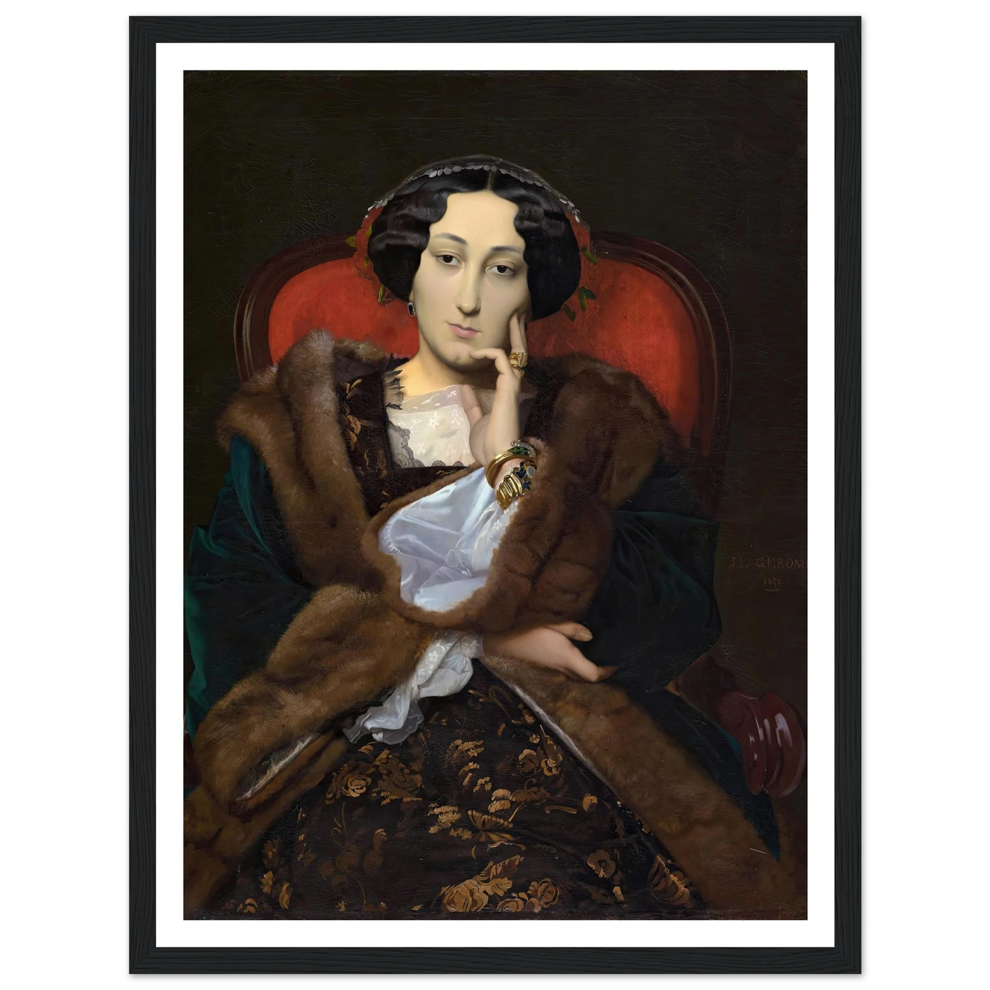 Portrait of a Woman (1851) Art Print | Jean Leon Gerome-Quipham Collections