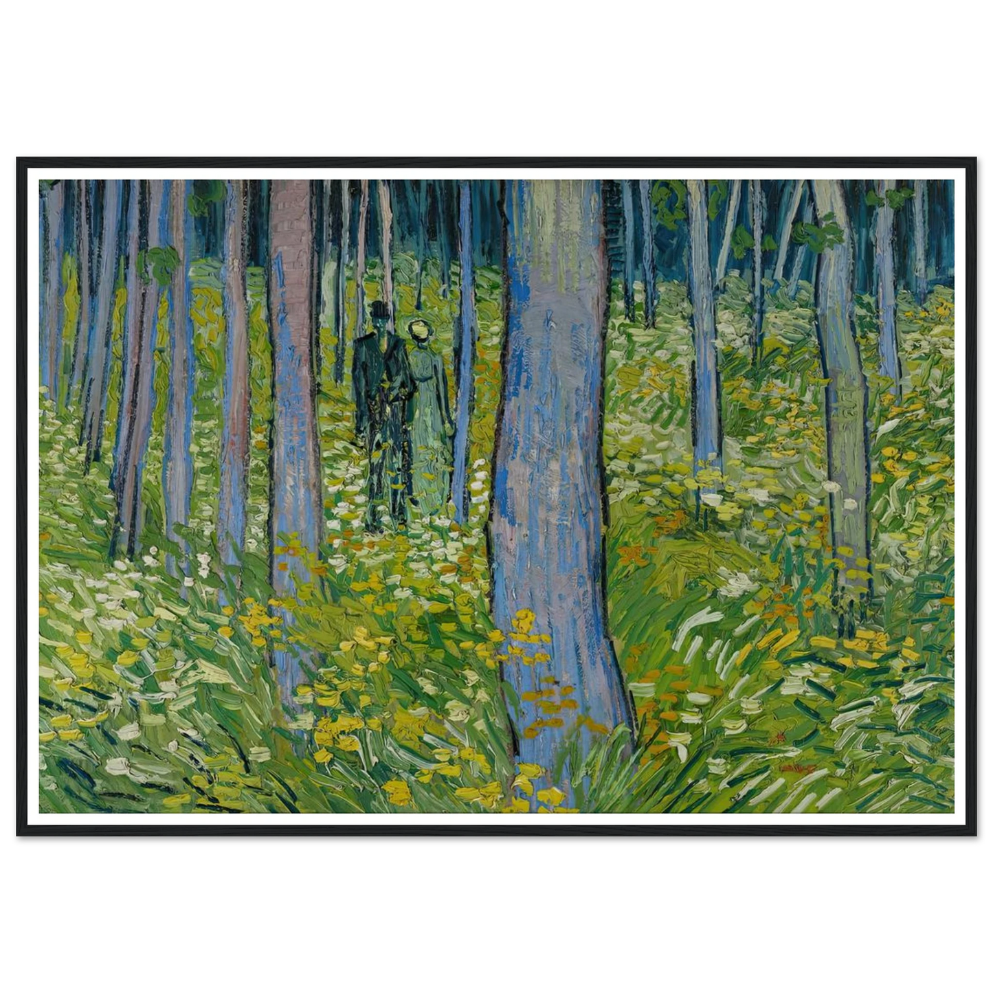 Undergrowth with two Figures (1890) Art Print | Vincent van Gogh-Quipham Collections
