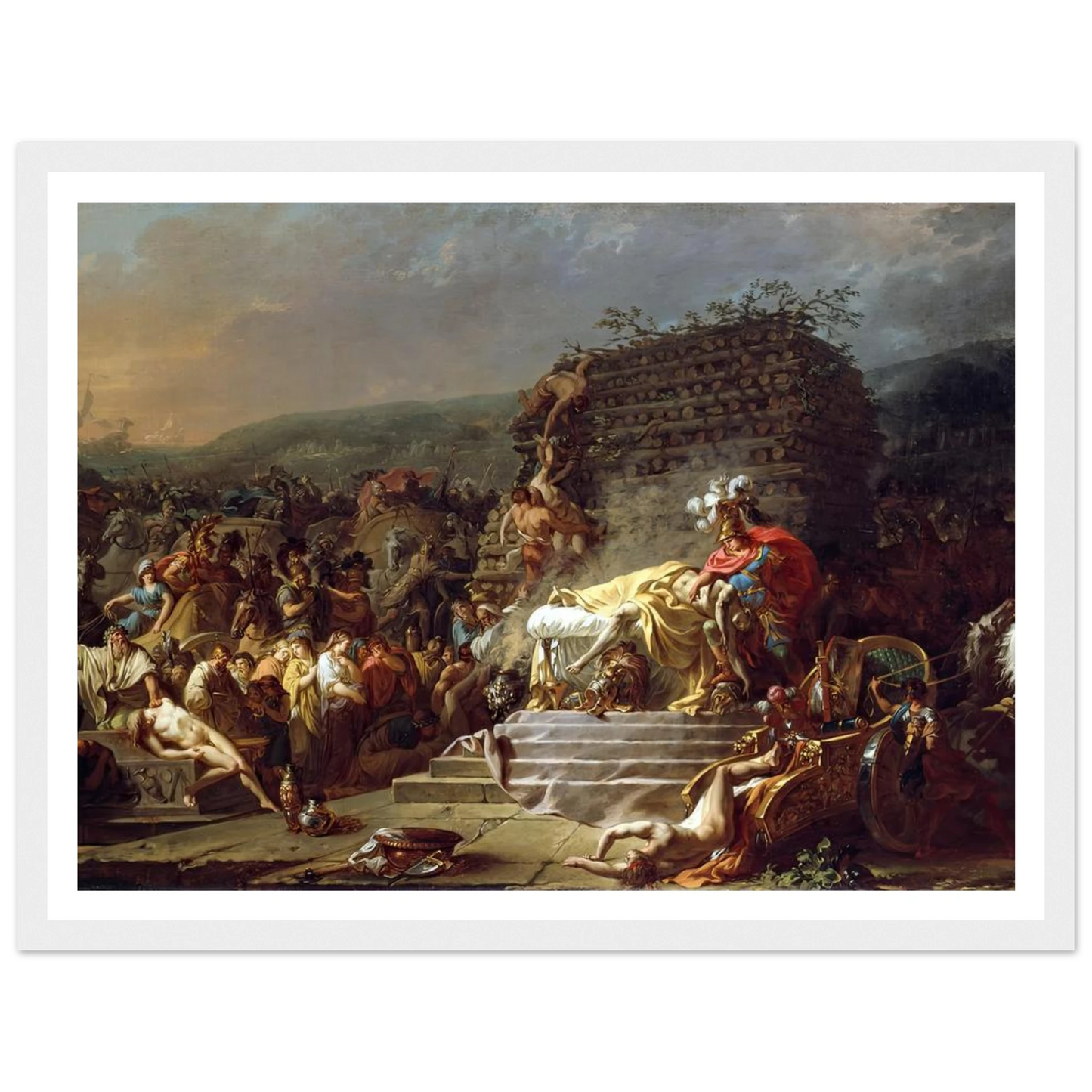 The Funeral of Patroclus (1778) Art Print | Jacques Louis David-Quipham Collections