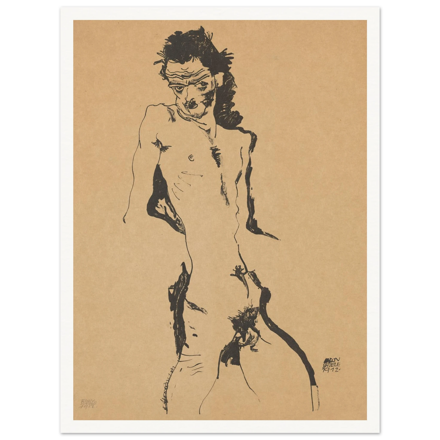 Selbstporträt (1988) Art Print | Egon Schiele-Quipham Collections