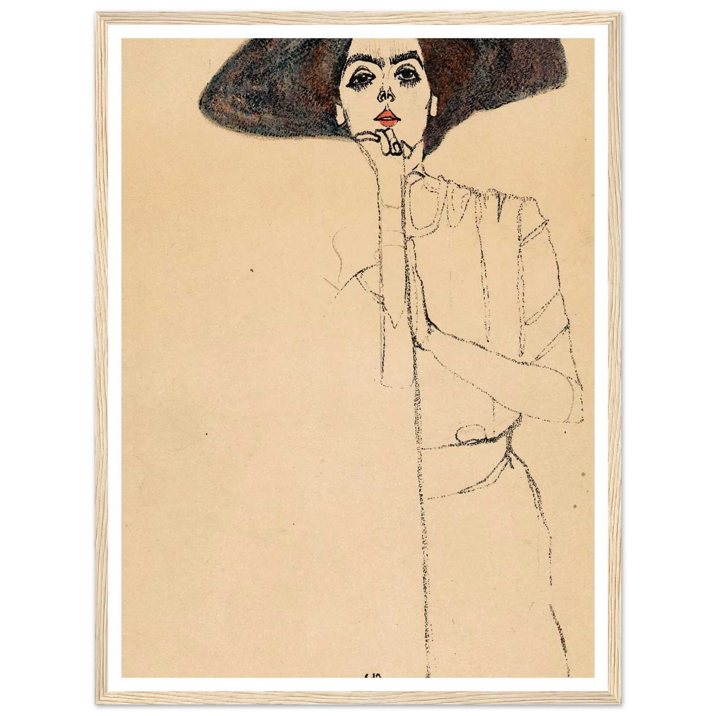 Frauenbildnis II Art Print | Egon Schiele-Quipham Collections