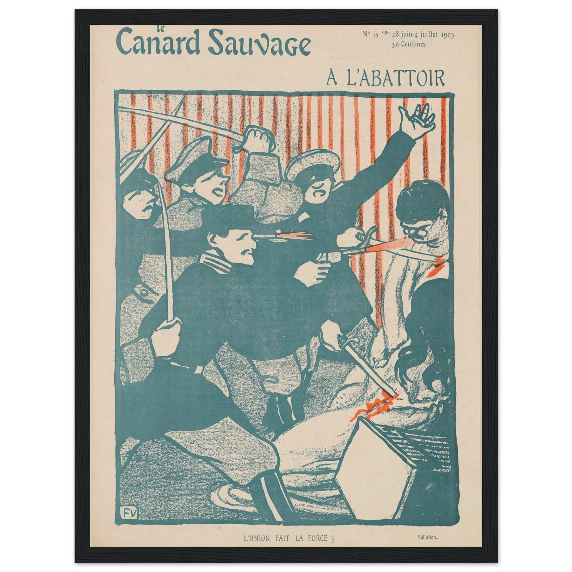 28 juin au 4 juillet 1903 Art Print | Felix Vallotton - Framed Poster - 30x40 cm / 12x16″ - Black frame