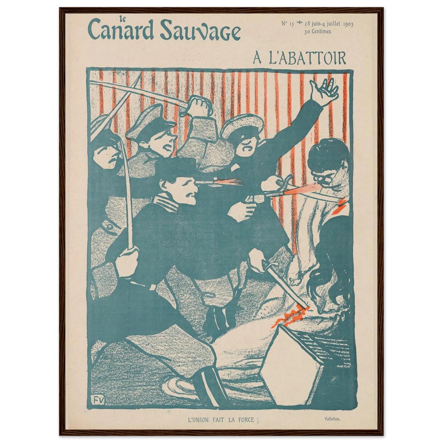 28 juin au 4 juillet 1903 Art Print | Felix Vallotton - Framed Poster - 30x40 cm / 12x16″ - Black frame