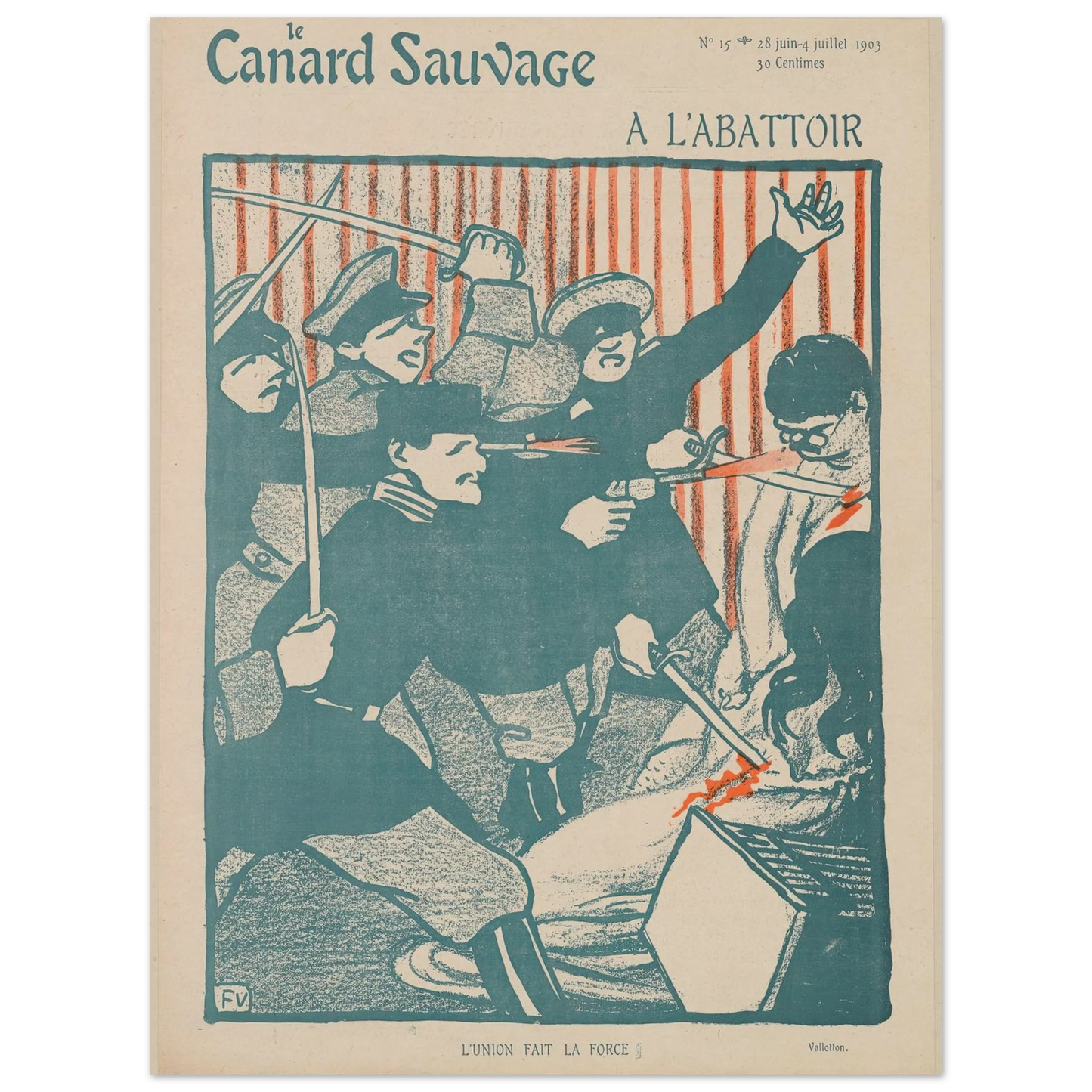 28 juin au 4 juillet 1903 Art Print | Felix Vallotton - Framed Poster - 30x40 cm / 12x16″ - Black frame