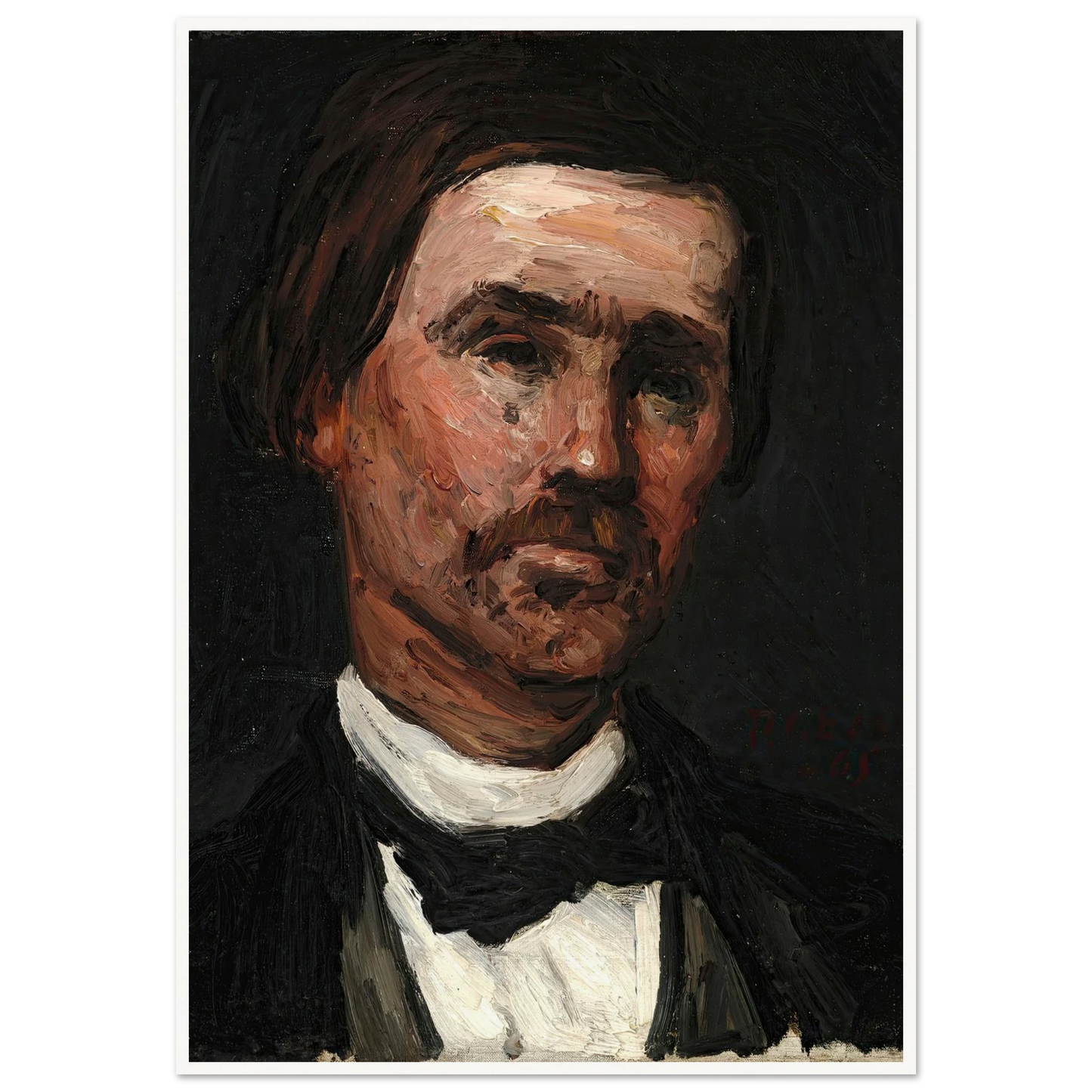 Head Of A Man (1865) Art Print | Paul Cezanne-Quipham Collections