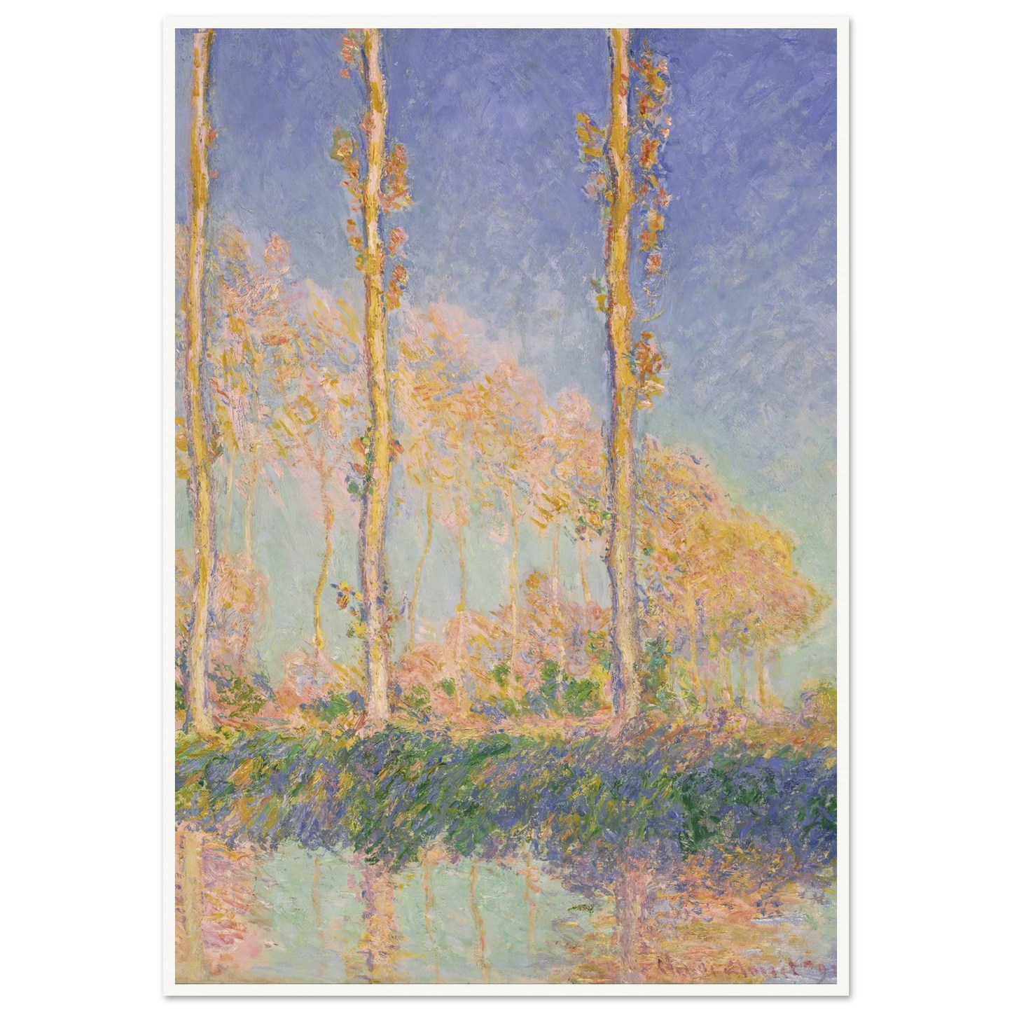 Poplars (1891) Art Print | Claude Monet-Quipham Collections