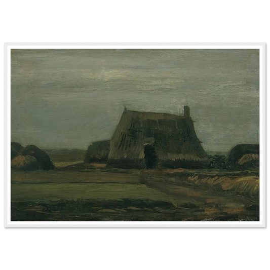 Farm with stacks of peat (1883) Art Print | Vincent van Gogh-Quipham Collections