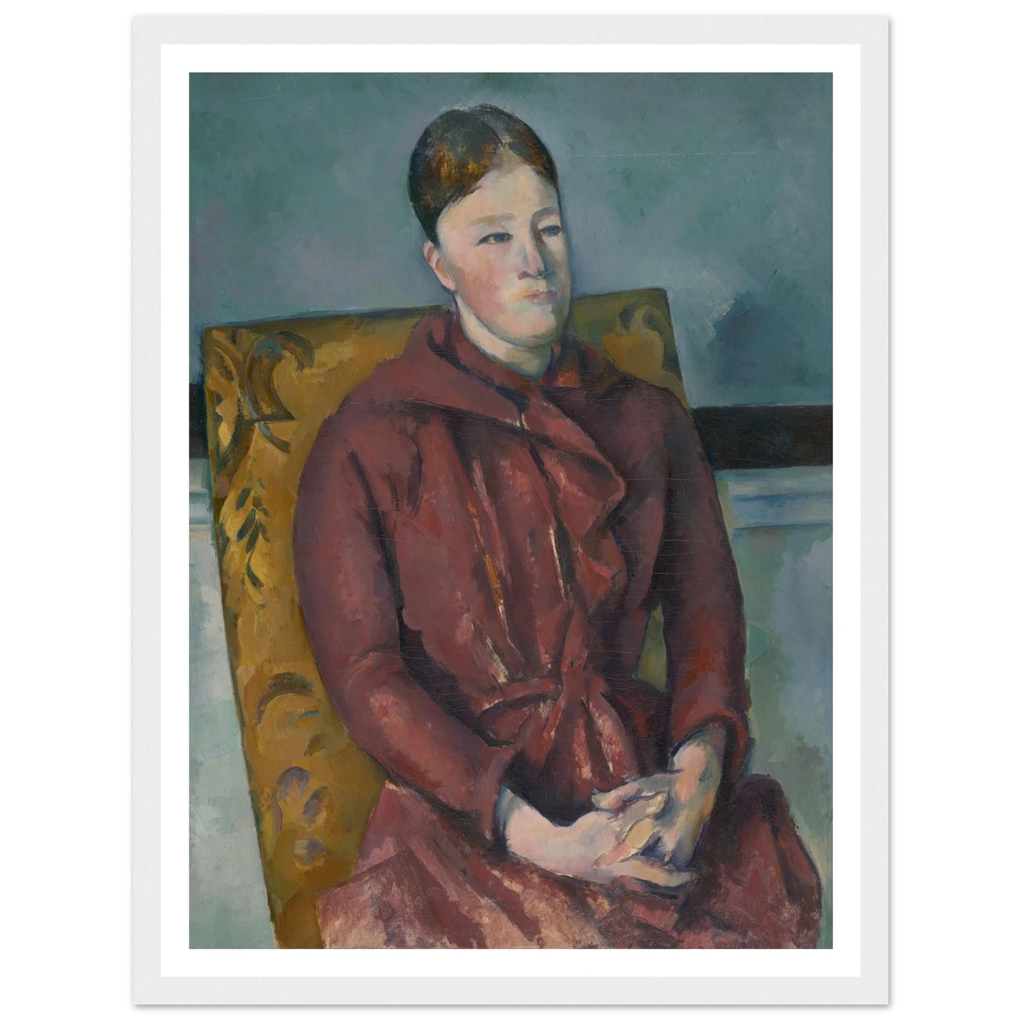 Madame Cézanne in a Yellow Chair (1888-90) Art Print | Paul Cezanne-Quipham Collections