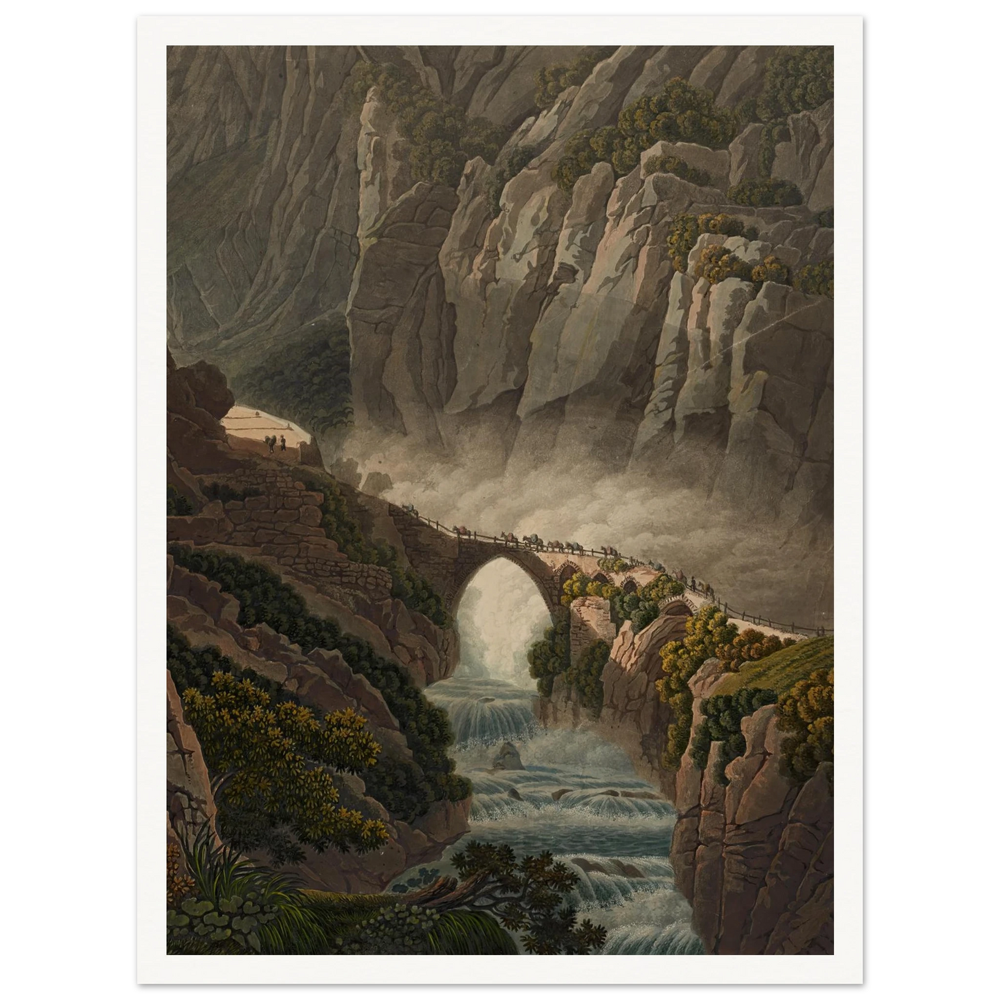 Le Pont du Diable au St. Gotthard Art Print | Peter Birmann-Quipham Collections