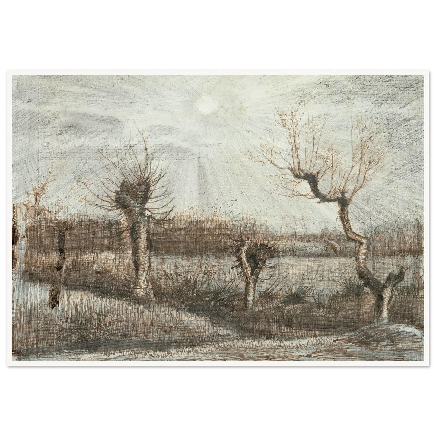 Tetards (Pollards) (1884) Art Print | Vincent van Gogh-Quipham Collections