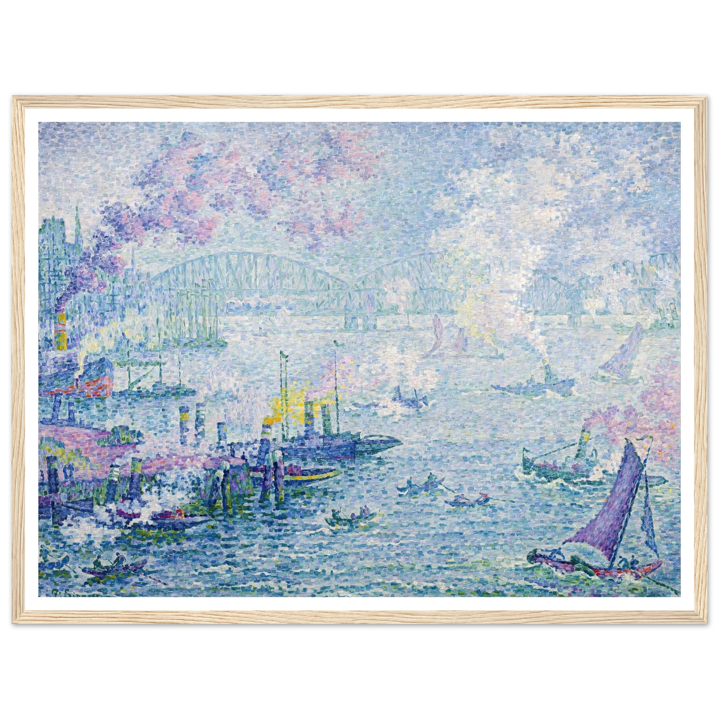 The Port of Rotterdam (1907) Art Print | Paul Signac-Quipham Collections