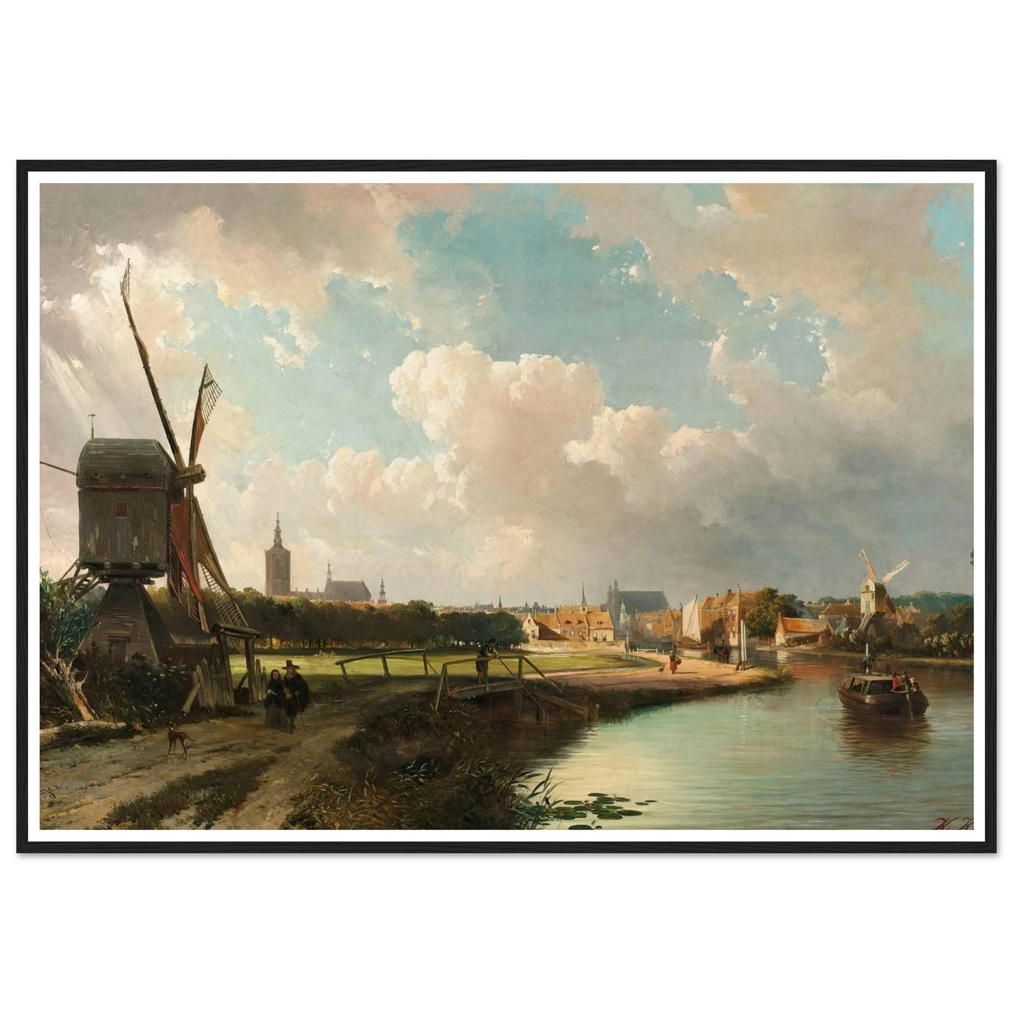 View of The Hague from the Delftse Vaart in the Seventeenth Century (1852) Art Print | Cornelis Springer-Quipham Collections