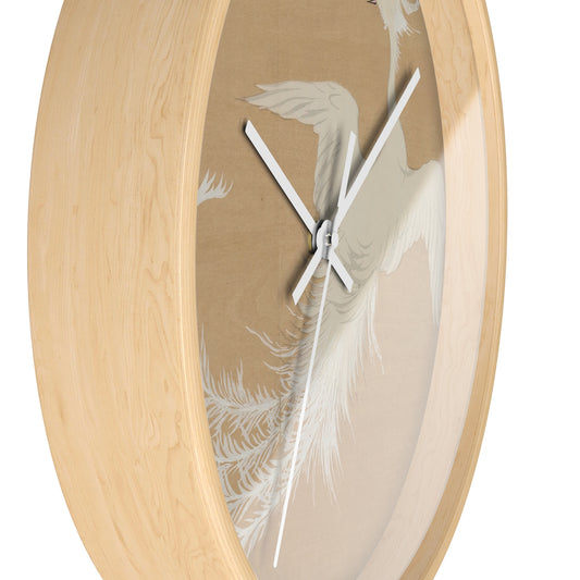 White Phoenix Wall Clock | Kamisaka Sekka-Quipham Collections