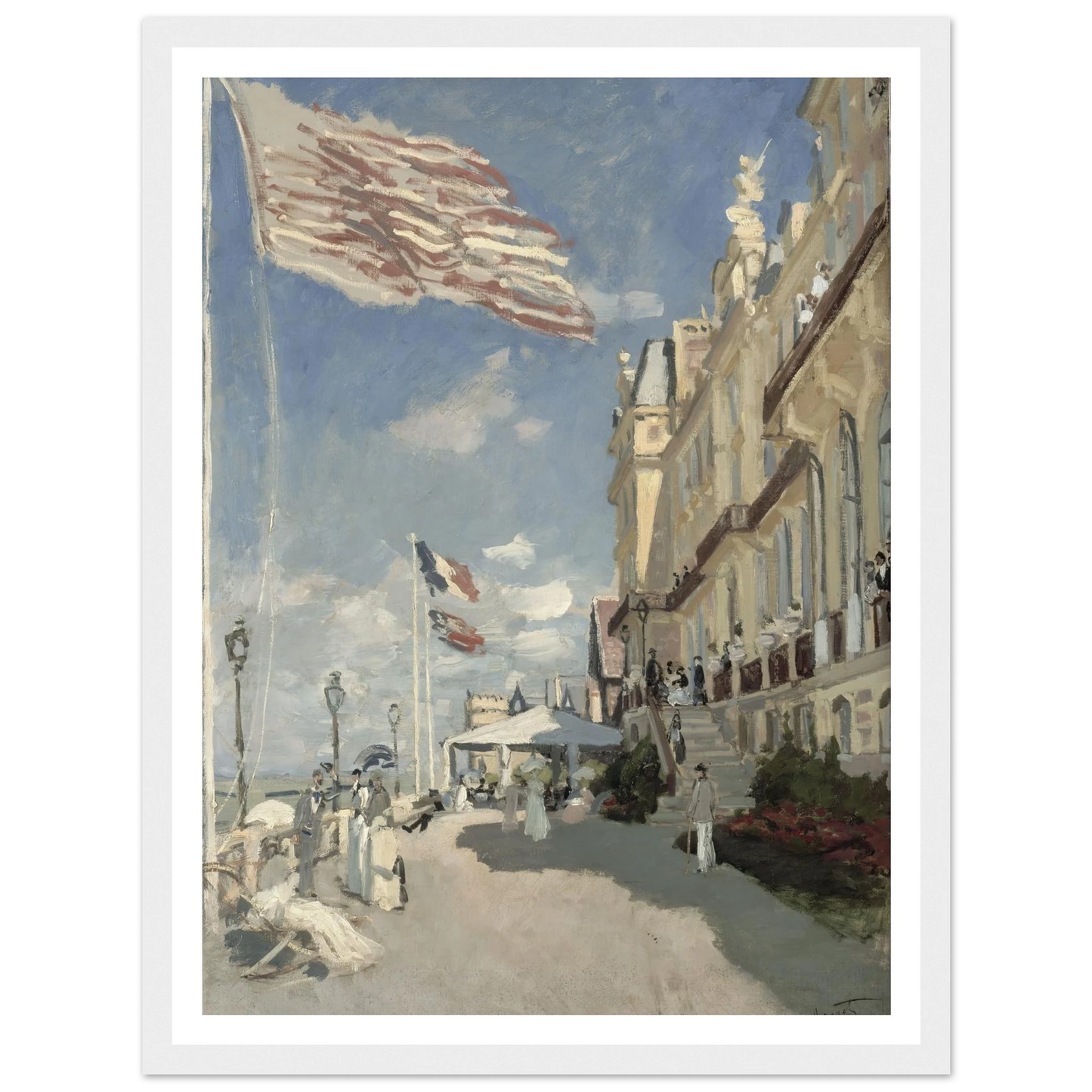 Hôtel des roches noires. Trouville (1870) Art Print | Claude Monet-Quipham Collections