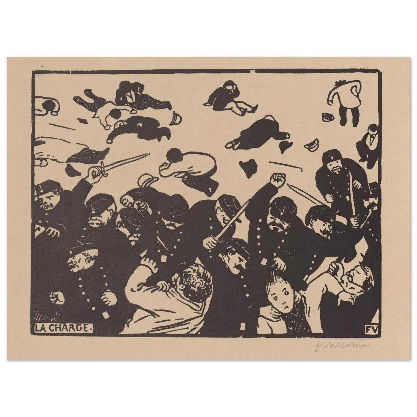 La charge (1893) Art Print | Felix Vallotton-Quipham Collections
