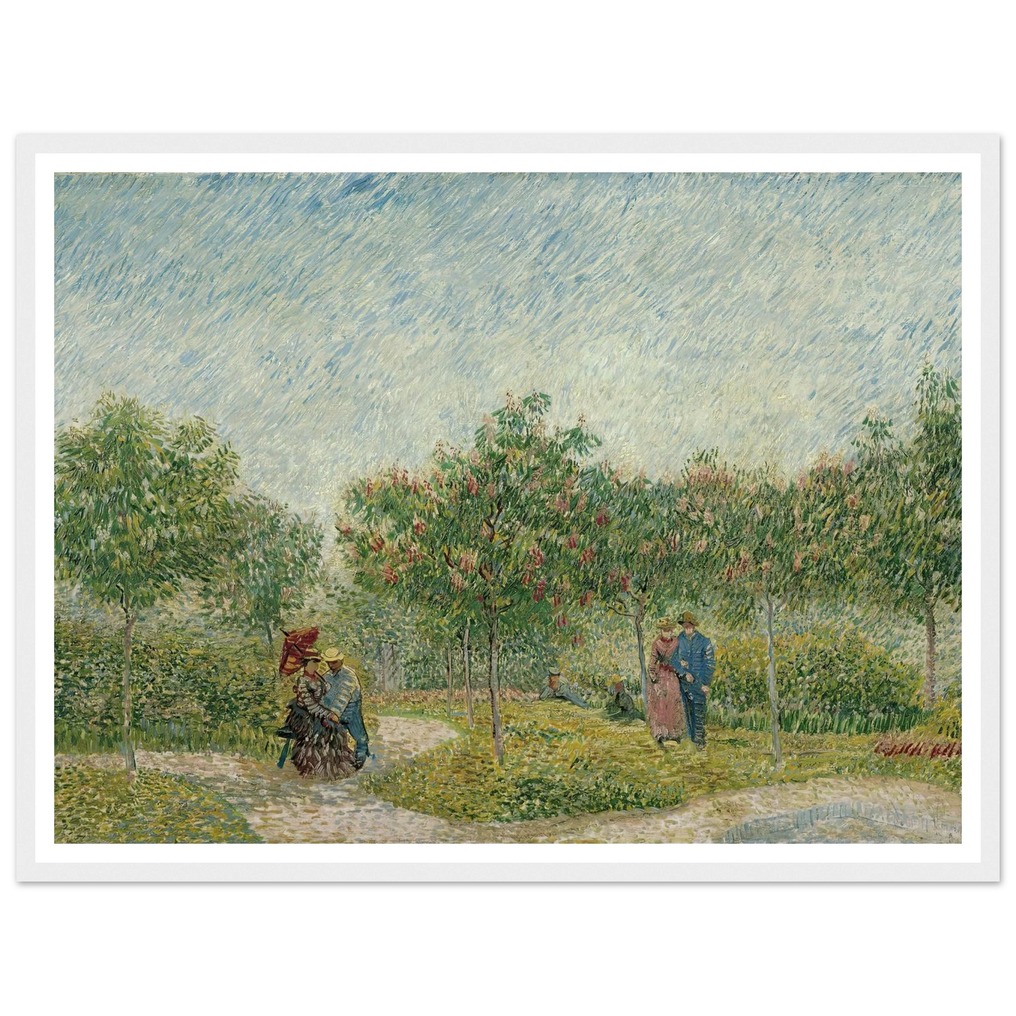 Garden in Montmarte with lovers (1887) Art Print | Vincent van Gogh-Quipham Collections