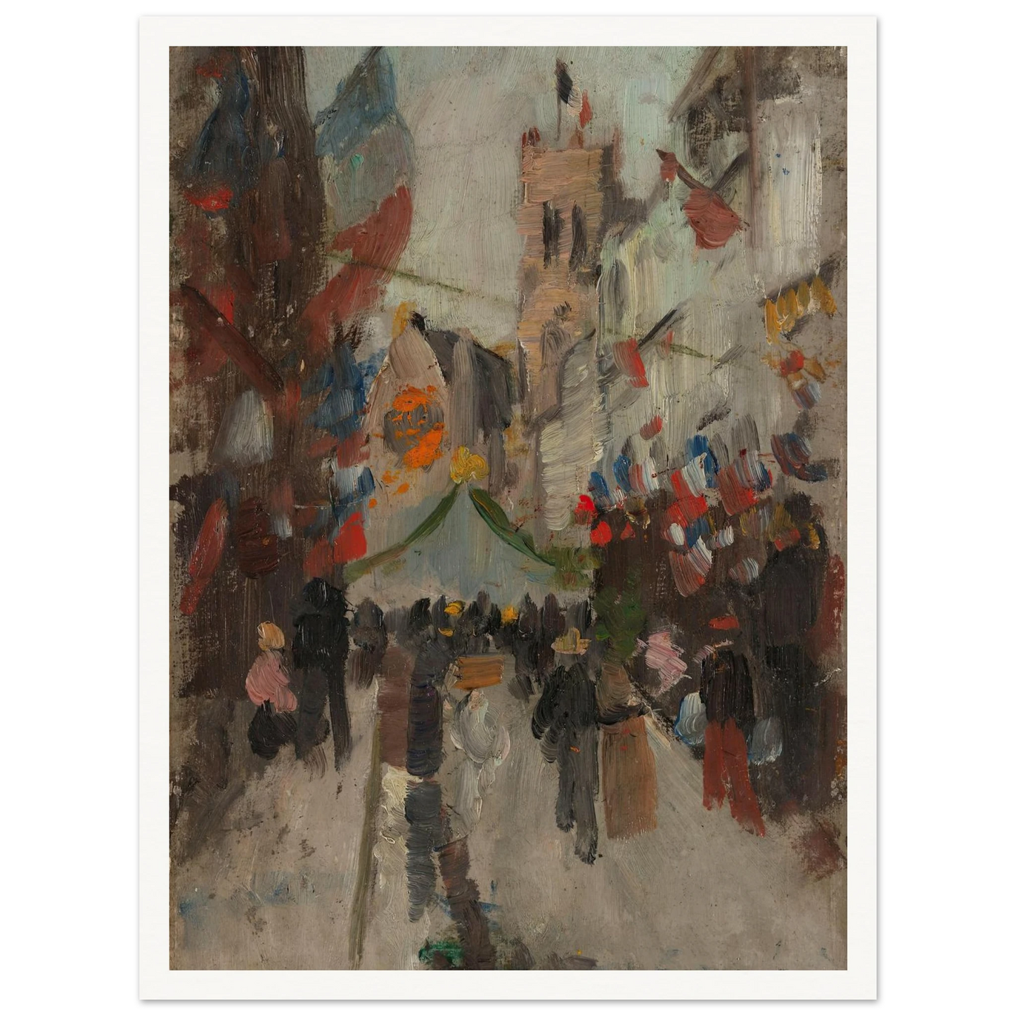 July 14th in Dieppe (1894 - 1898) Art Print | Frits Thaulow-Quipham Collections