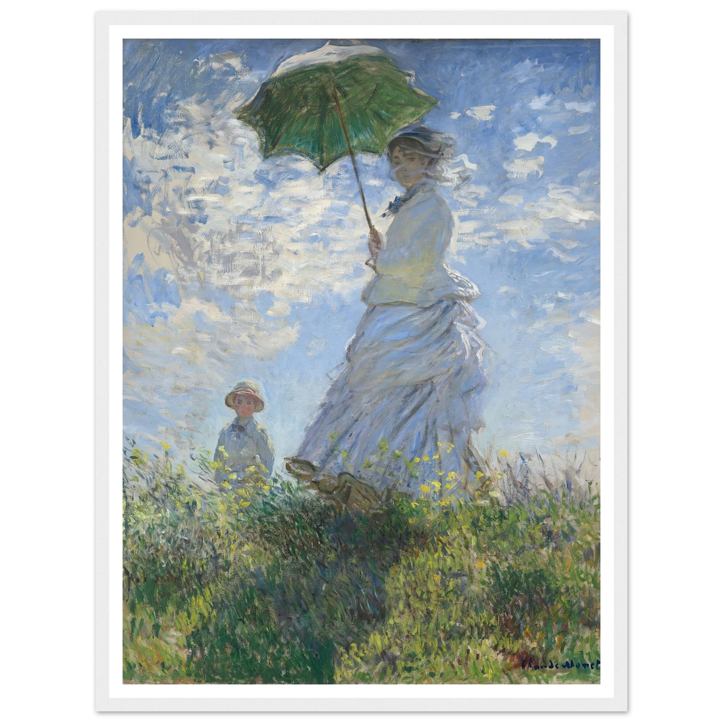 Woman with a Parasol – Madame Monet and Her Son (1875) Art Print | Claude Monet-Quipham Collections