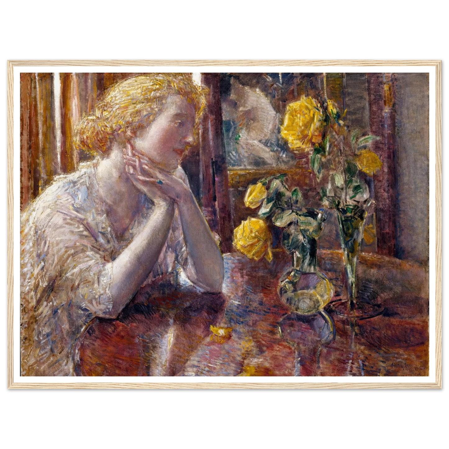 Maréchal Niel Roses (1919) Art Print | Childe Hassam-Quipham Collections