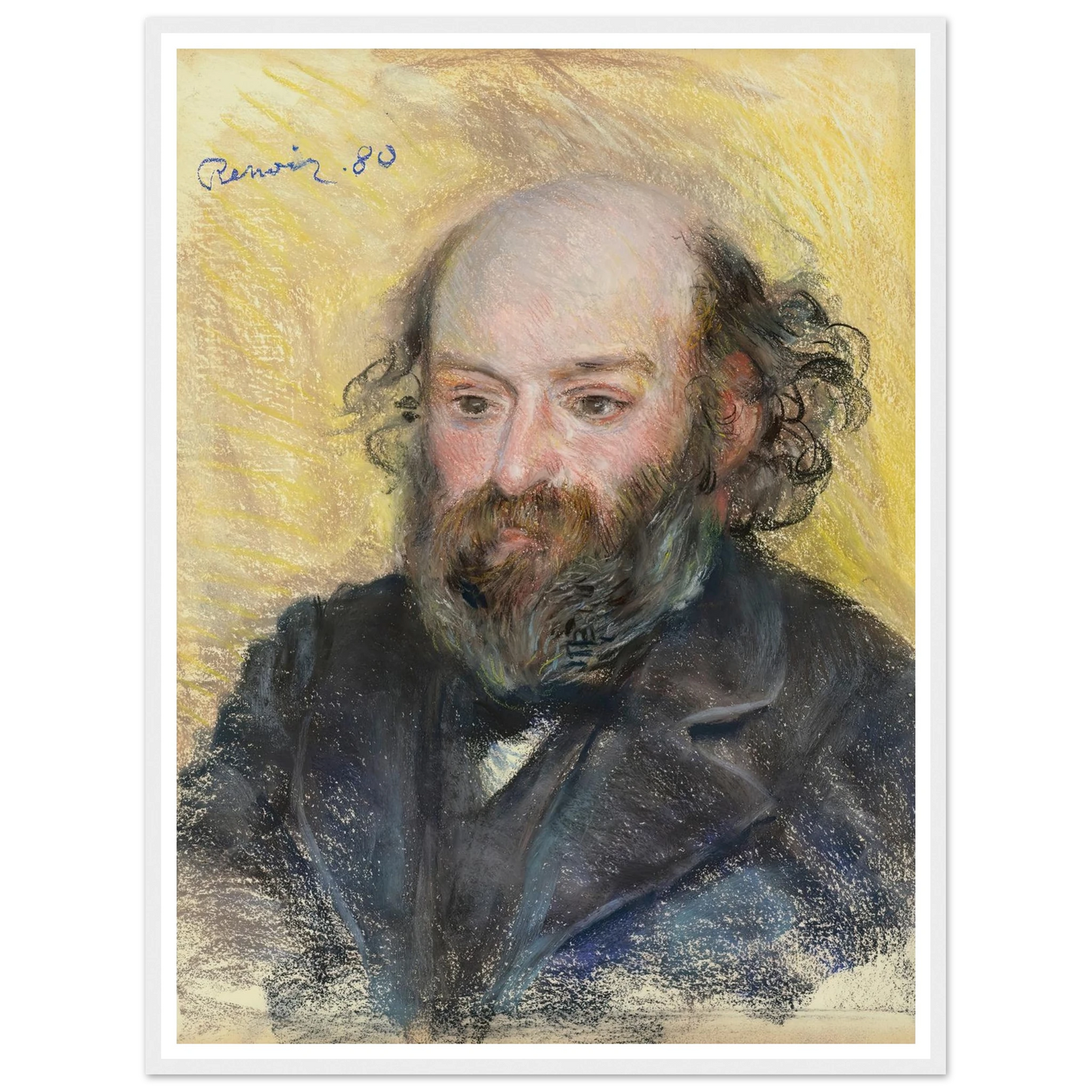 Portrait de Cézanne (1880) Art Print | Pierre Auguste Renoir-Quipham Collections