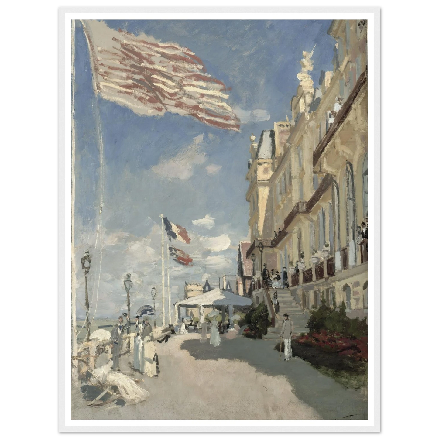 Hôtel des roches noires. Trouville (1870) Art Print | Claude Monet-Quipham Collections