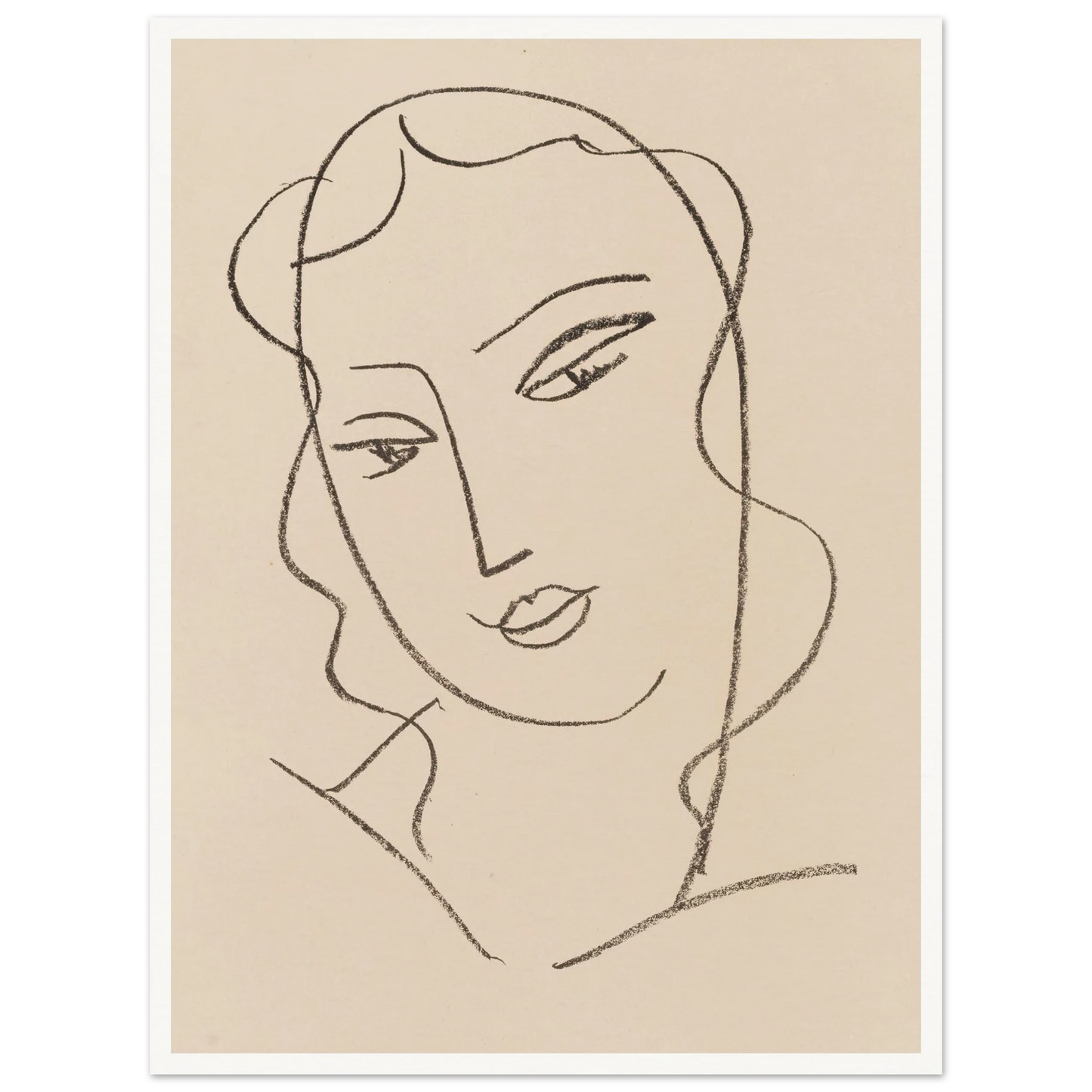 Tête voilée (1950-1951) Art Print | Henri Matisse-Quipham Collections