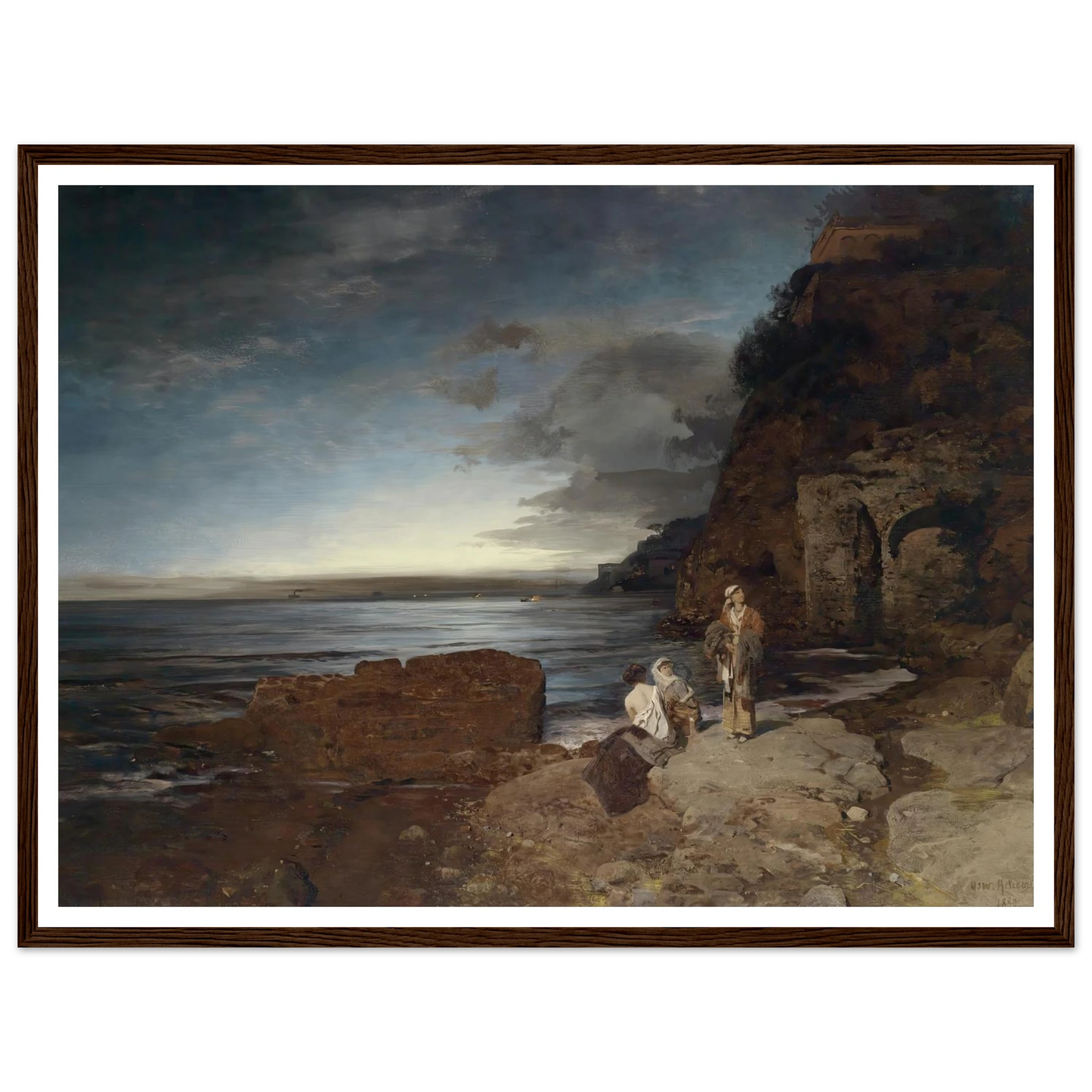 Abend an der Küste (1880) Art Print | Oswald Achenbach-Quipham Collections