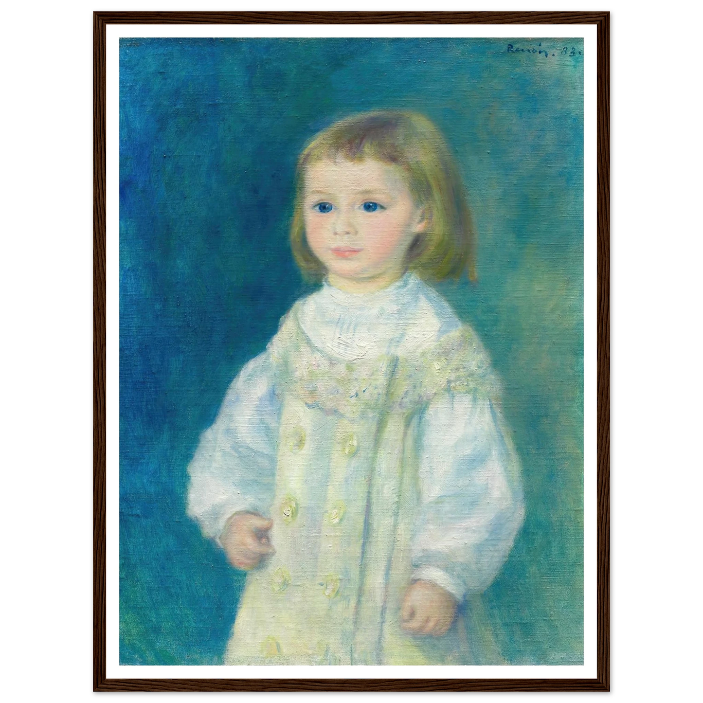 Lucie Berard (Child in White) (1883) Art Print | Pierre Auguste Renoir-Quipham Collections