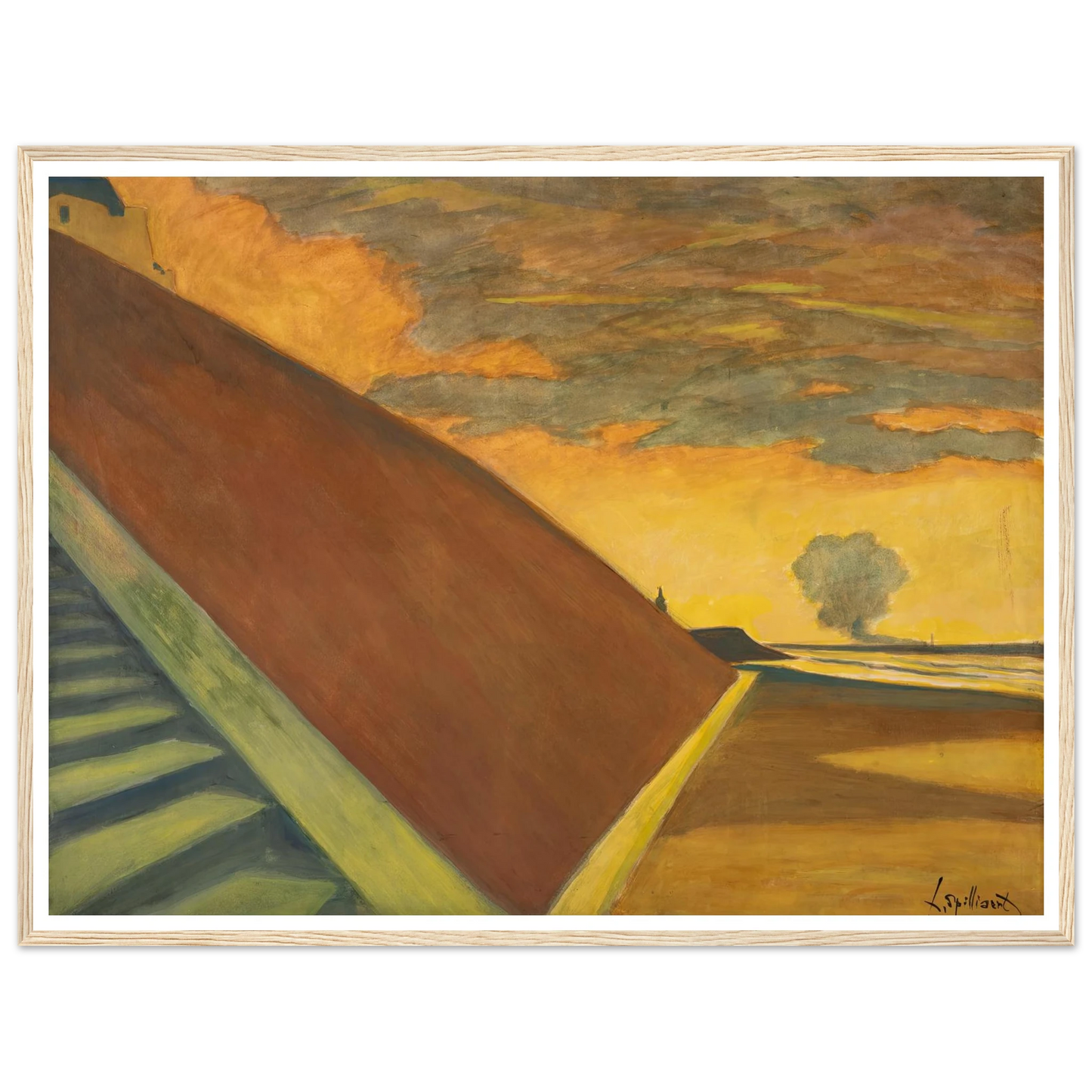 L’escalier, crépuscule jaune (1922) Art Print | Leon Spilliaert-Quipham Collections