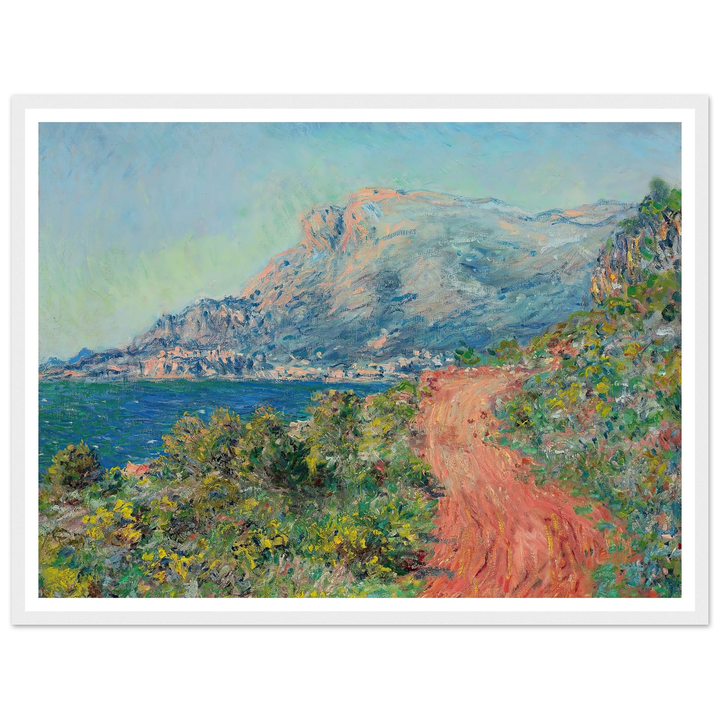 La route rouge près de Menton (1884) Art Print | Claude Monet-Quipham Collections