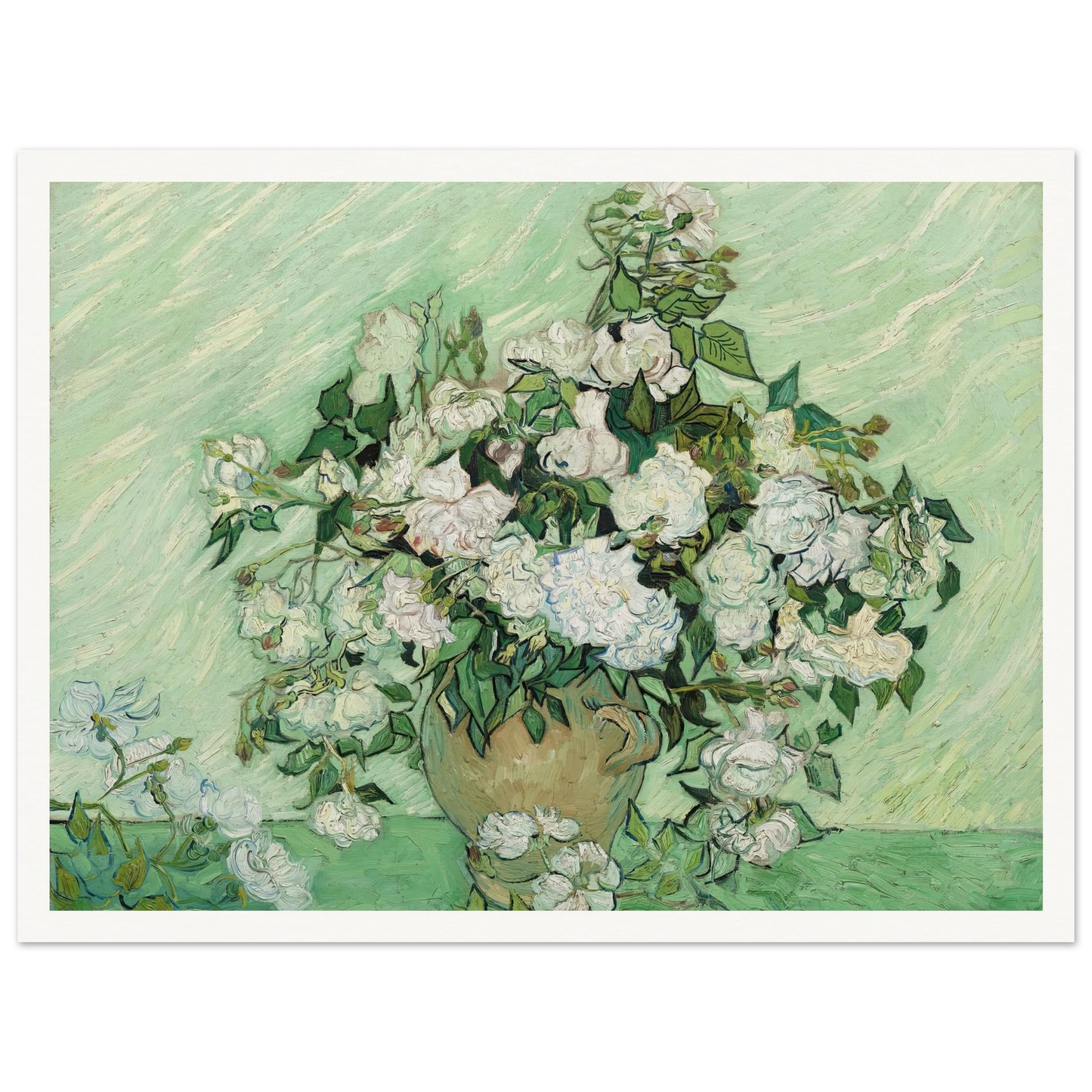 Roses (1890) Art Print | Vincent van Gogh-Quipham Collections