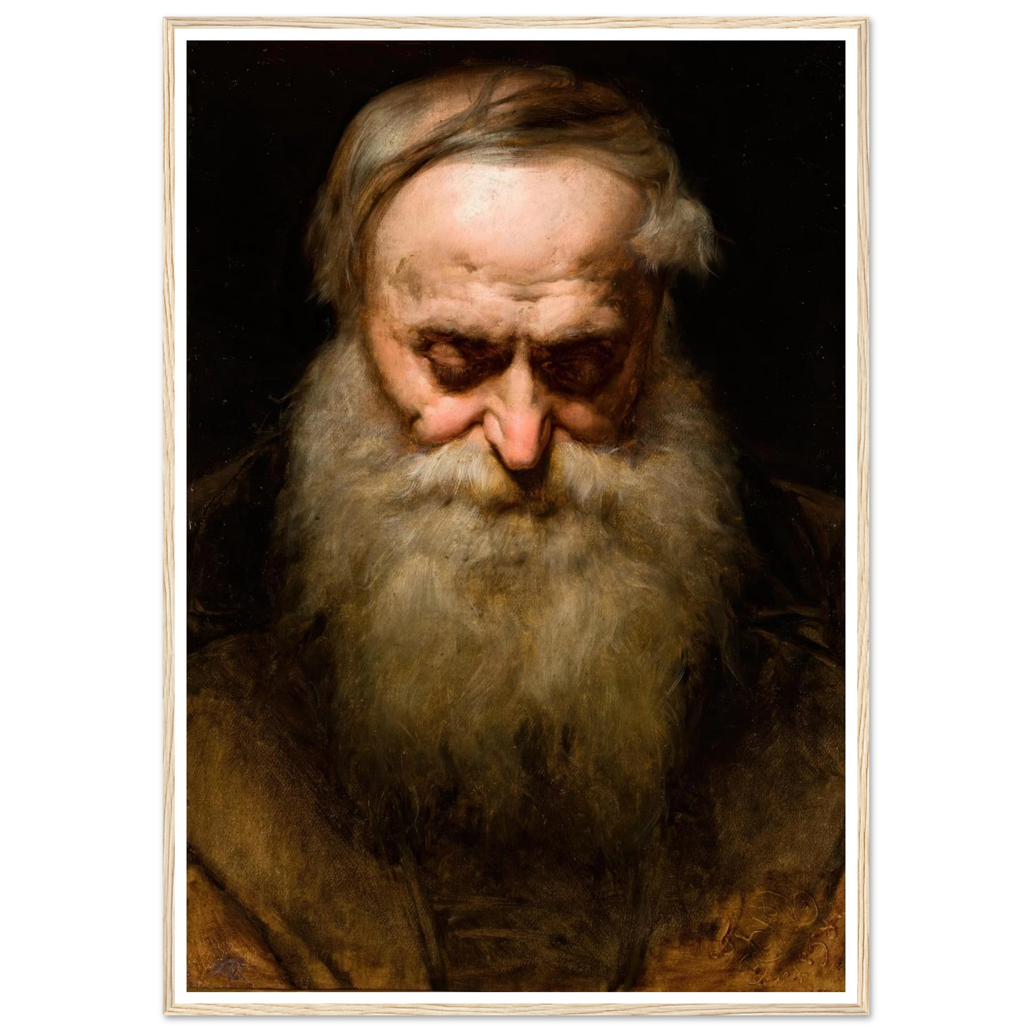 Head of an Old Man with a Grey Beard (1858) Art Print | Jan Matejko-Quipham Collections