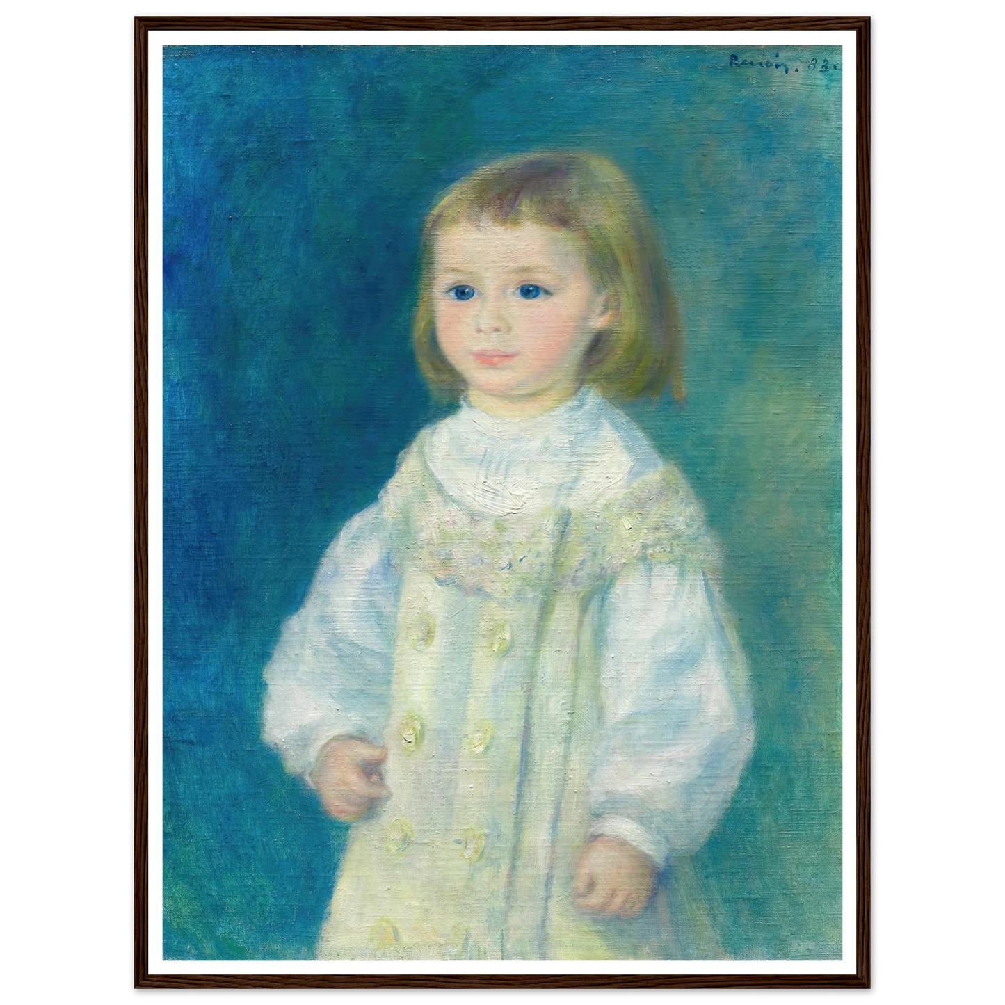 Lucie Berard (Child in White) (1883) Art Print | Pierre Auguste Renoir-Quipham Collections