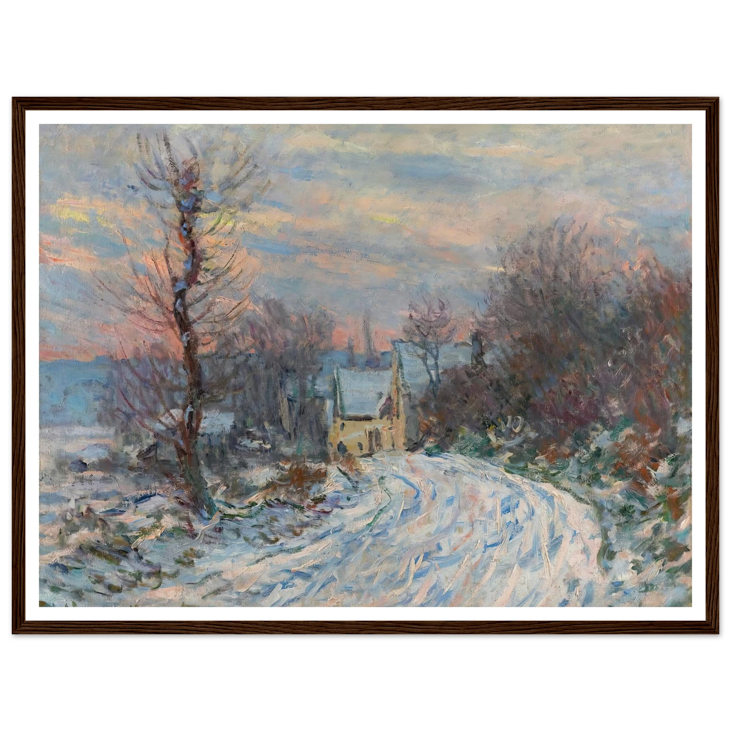 L’entrée De Giverny En Hiver (1885) Art Print | Claude Monet-Quipham Collections