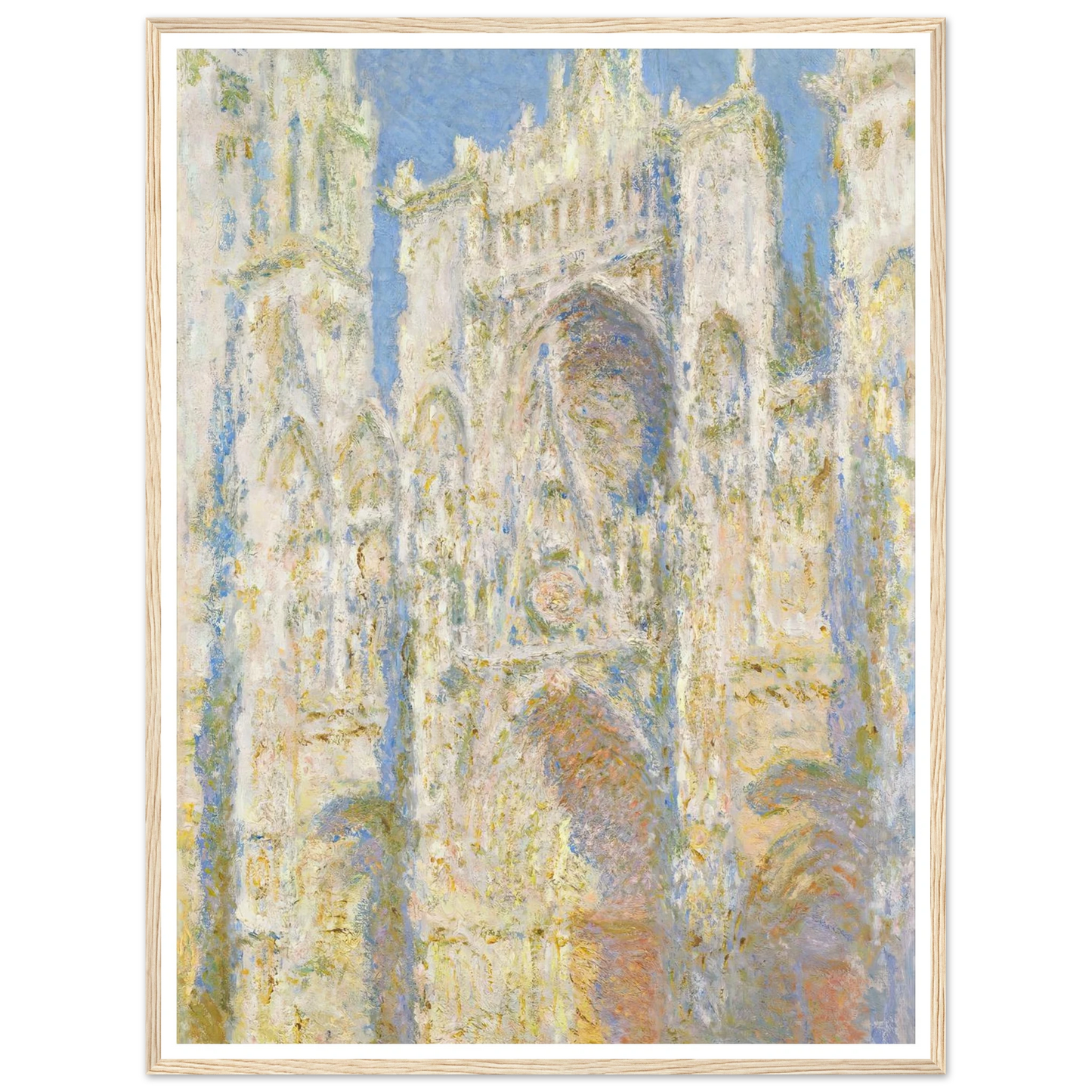 Rouen Cathedral, West Façade, Sunlight (1894) Art Print | Claude Monet-Quipham Collections