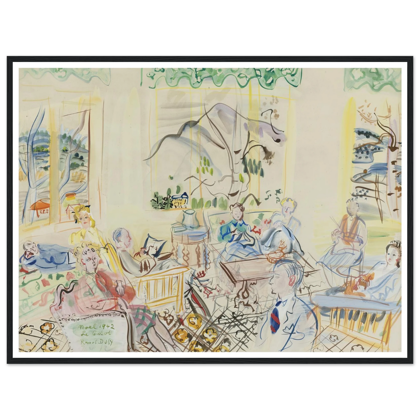 ‘Le Casot’ À vernet-les-bains, noel (1942) Art Print | Raoul Dufy-Quipham Collections
