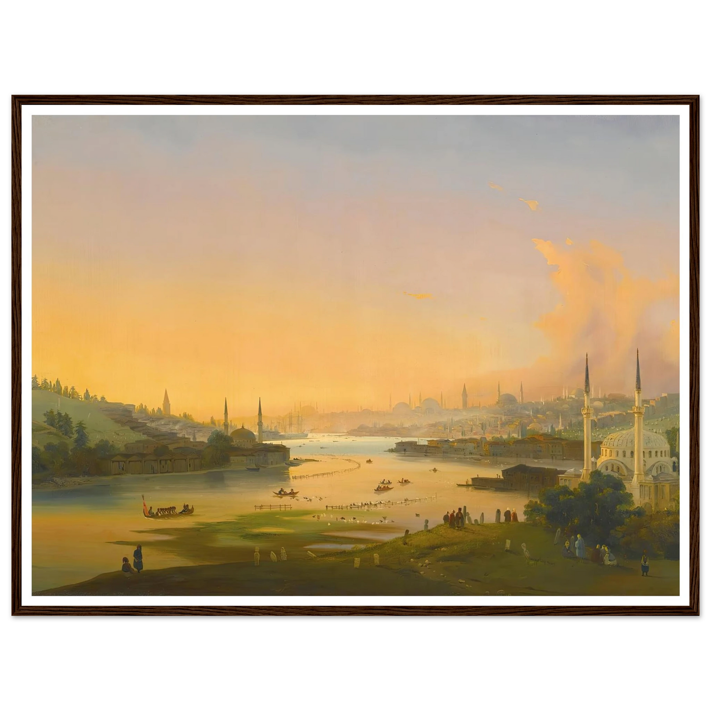 Sunrise Over The Golden Horn (1844) Art Print | Ippolito Caffi-Quipham Collections