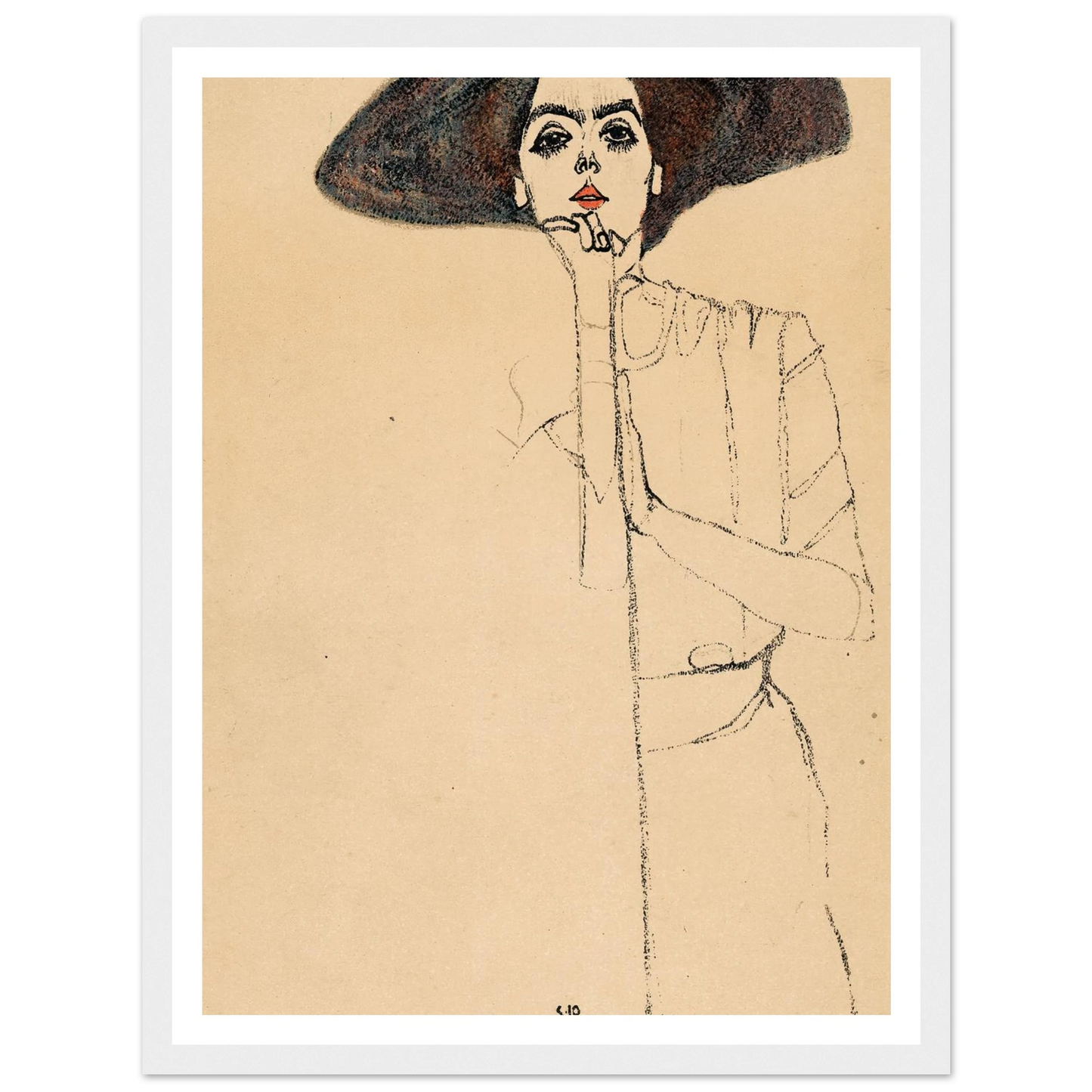 Frauenbildnis II Art Print | Egon Schiele-Quipham Collections