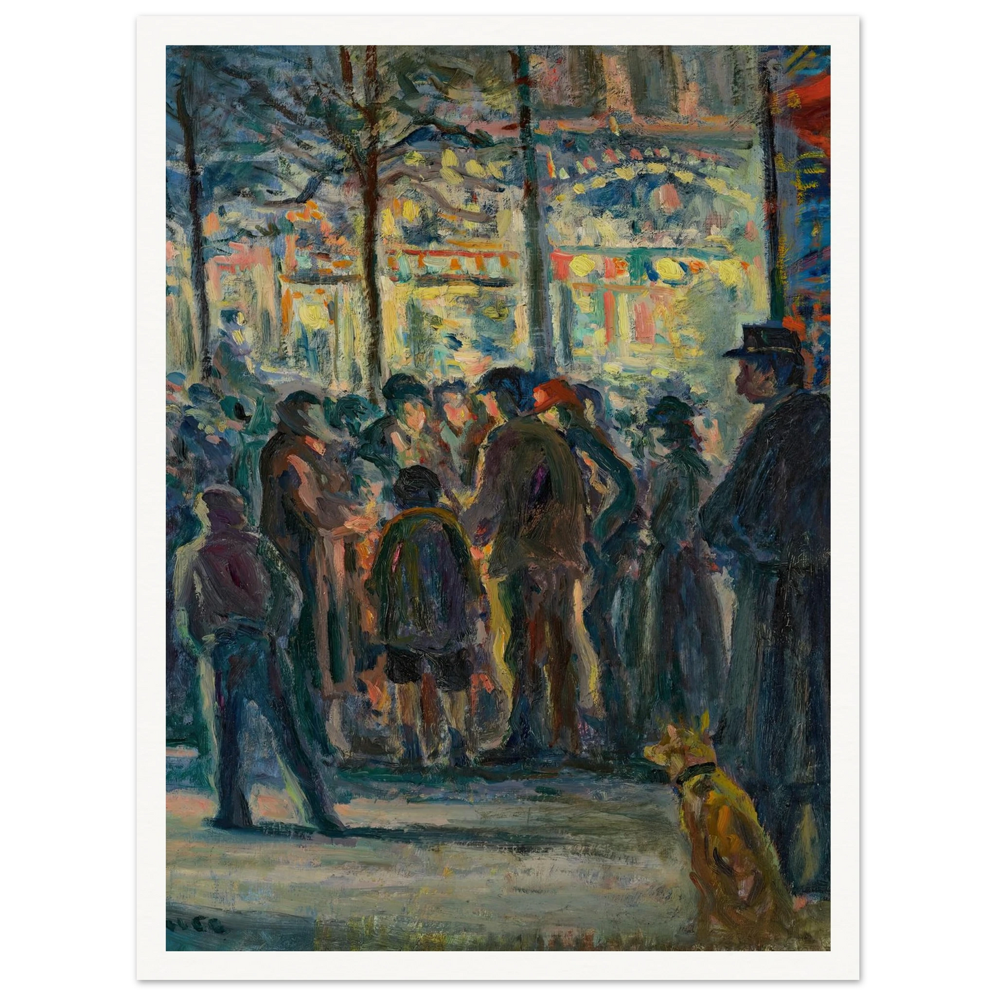 Scène de rue en hiver (circa 1915) Art Print | Maximilien Luce-Quipham Collections