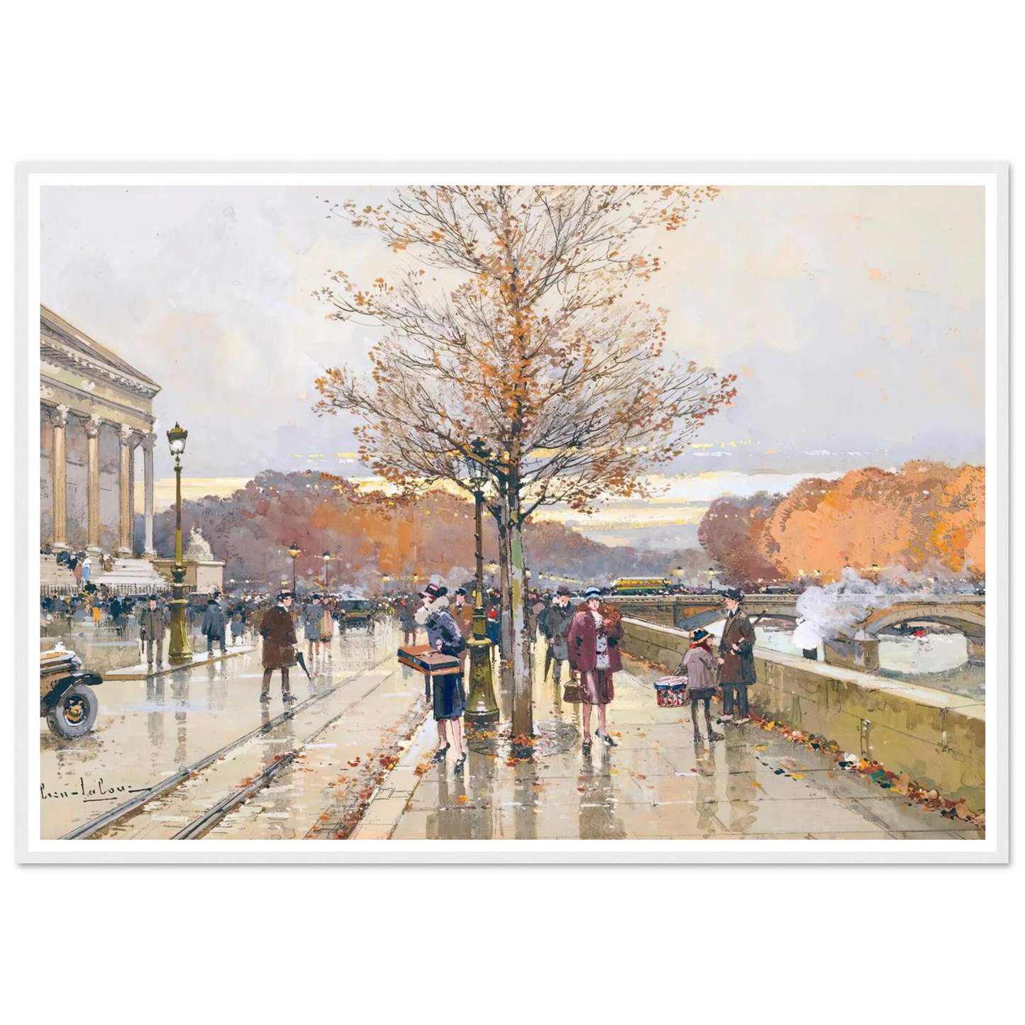 L’assemblée Nationale Et Le Pont De La Concorde Art Print | Eugene Galien Laloue-Quipham Collections