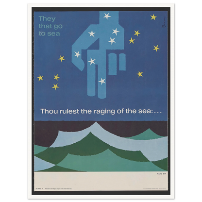 Thou rulest the raging of the sea … Psalms 89_9 (1963) Art Print | Joseph Binder-Quipham Collections