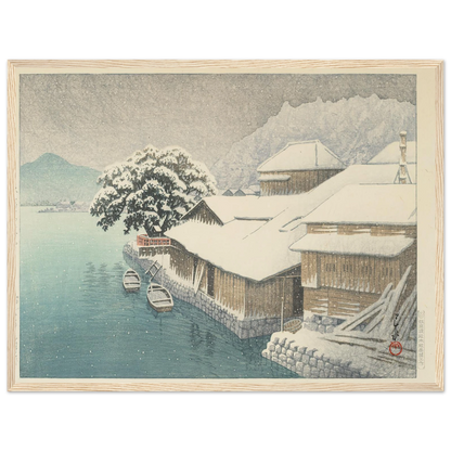 Ishinomaki no bosetsu (Evening Snow at Ishinomaki) (1935) Art Print | Kawase Hasui-Quipham Collections