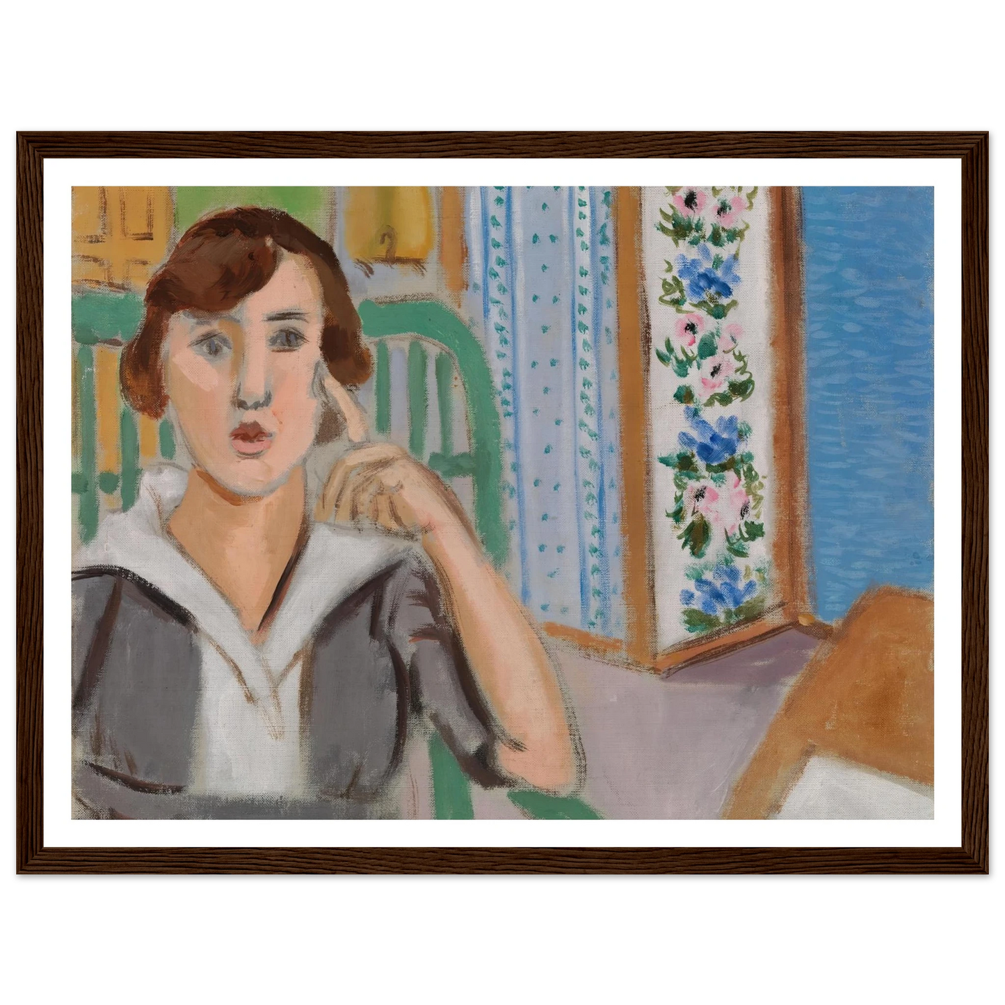 Woman and Screen (La Femme au paravent) (1919) Art Print | Henri Matisse-Quipham Collections