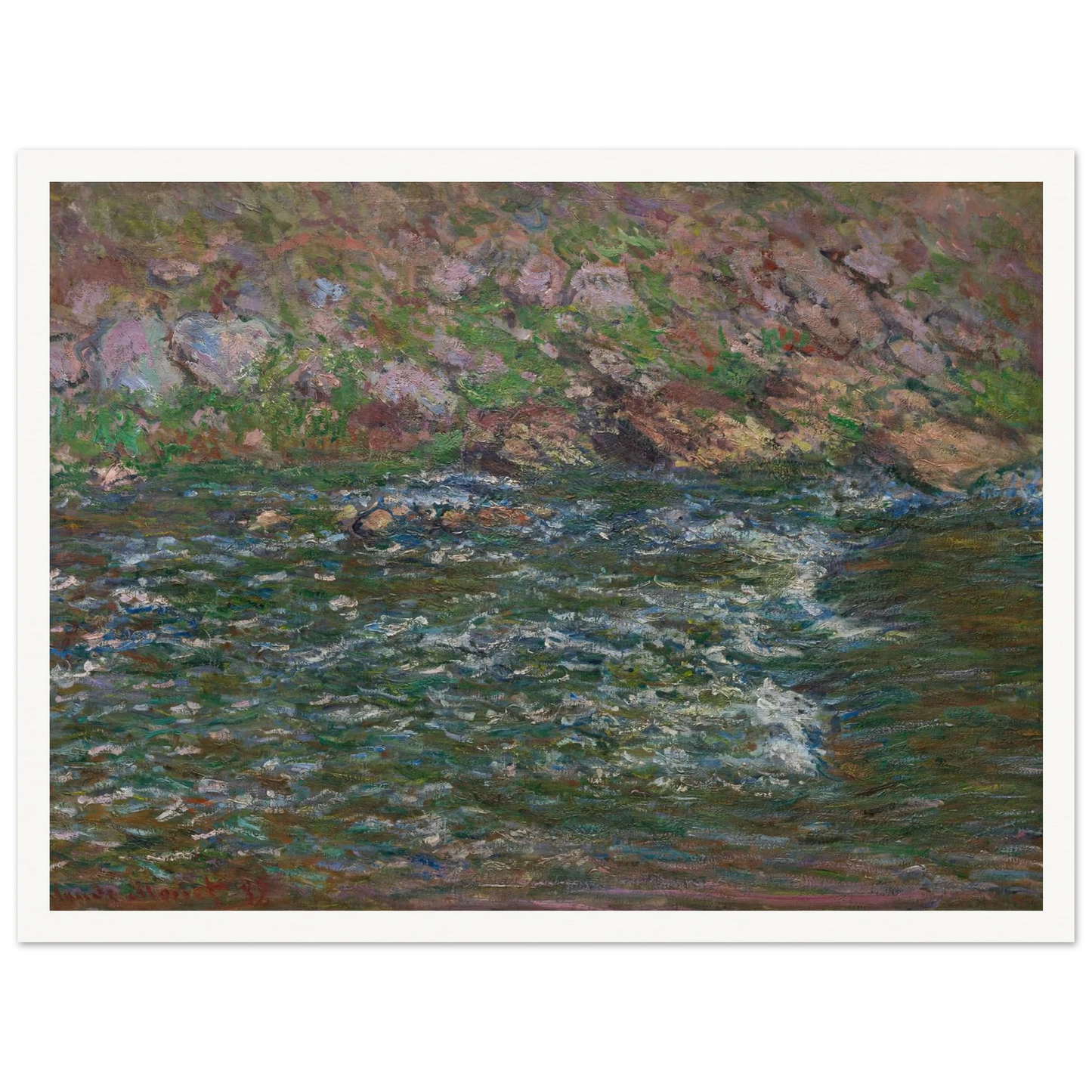 Rapids on the Petite Creuse at Fresselines (1889) Art Print | Claude Monet-Quipham Collections